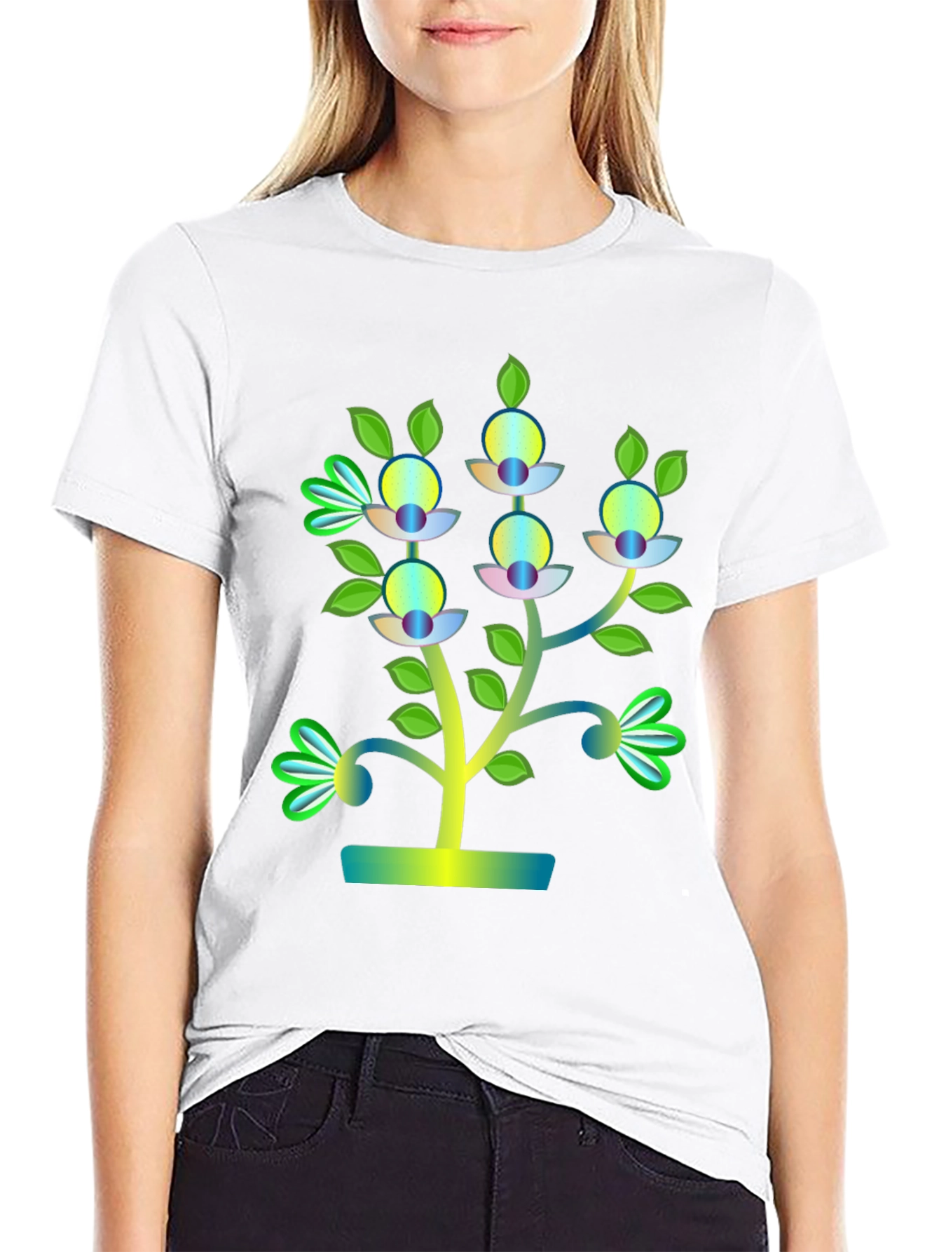 Artistic Tree Graphic Tee - Unique Design