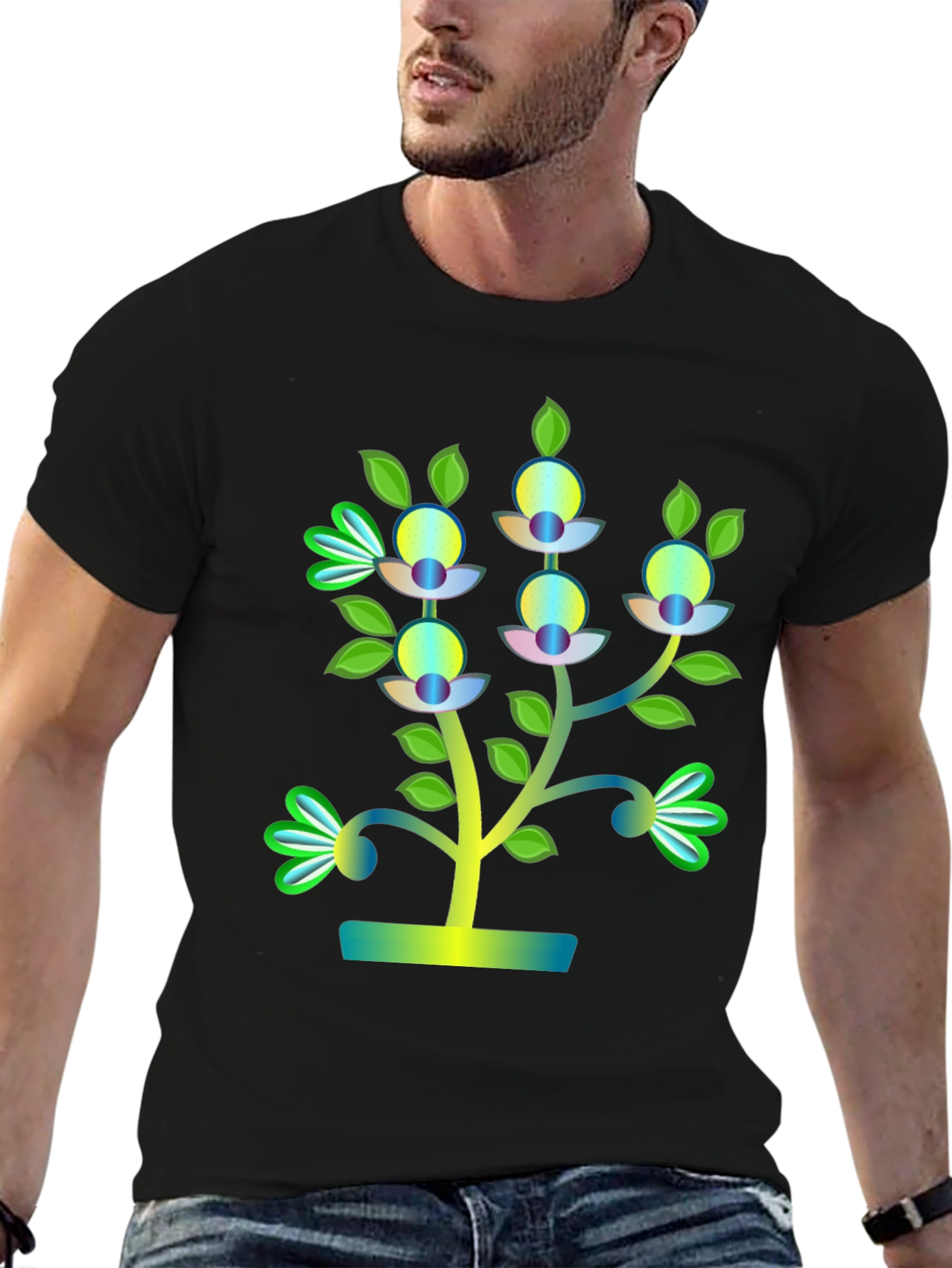 Artistic Tree Graphic Tee - Unique Design
