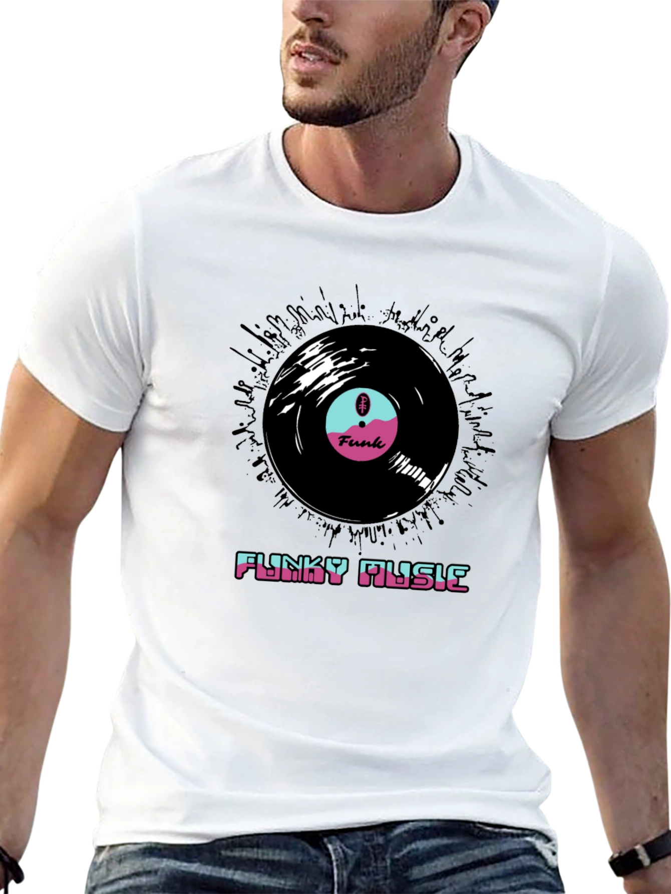 Funky Music Vinyl Record T-Shirt