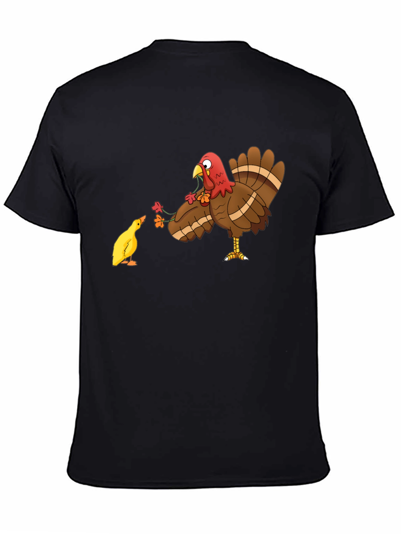 Thanksgiving Turkey & Chick T-Shirt - Holiday Graphic Tee