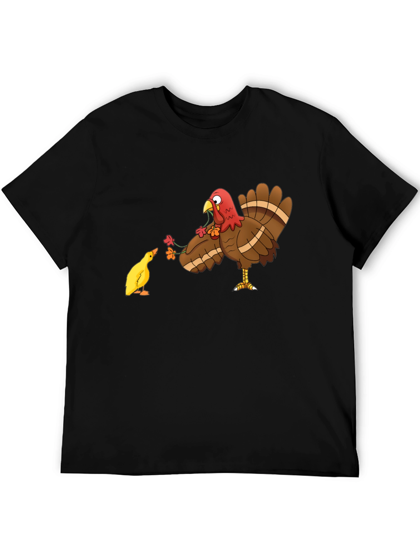 Thanksgiving Turkey & Chick T-Shirt - Holiday Graphic Tee