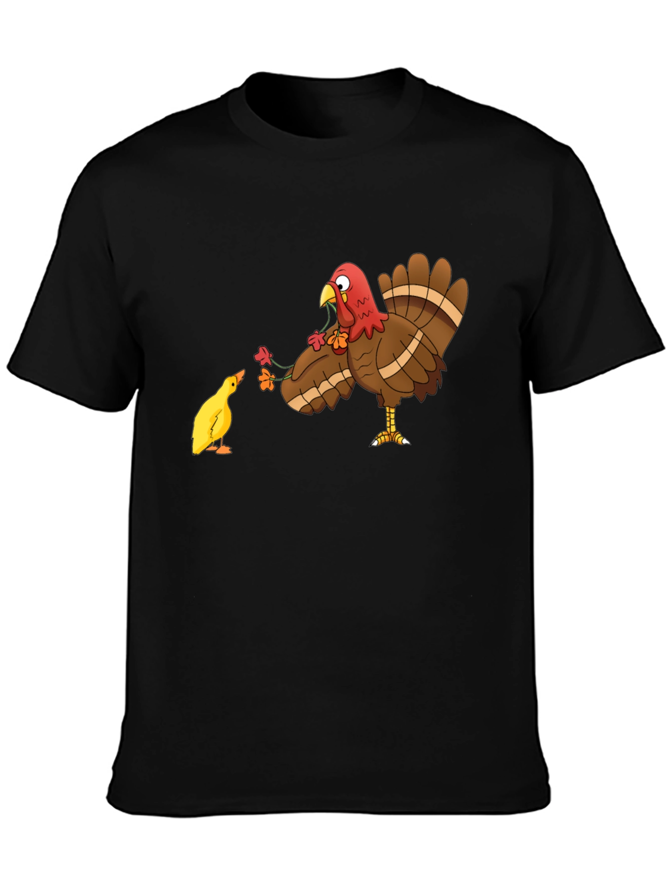 Thanksgiving Turkey & Chick T-Shirt - Holiday Graphic Tee