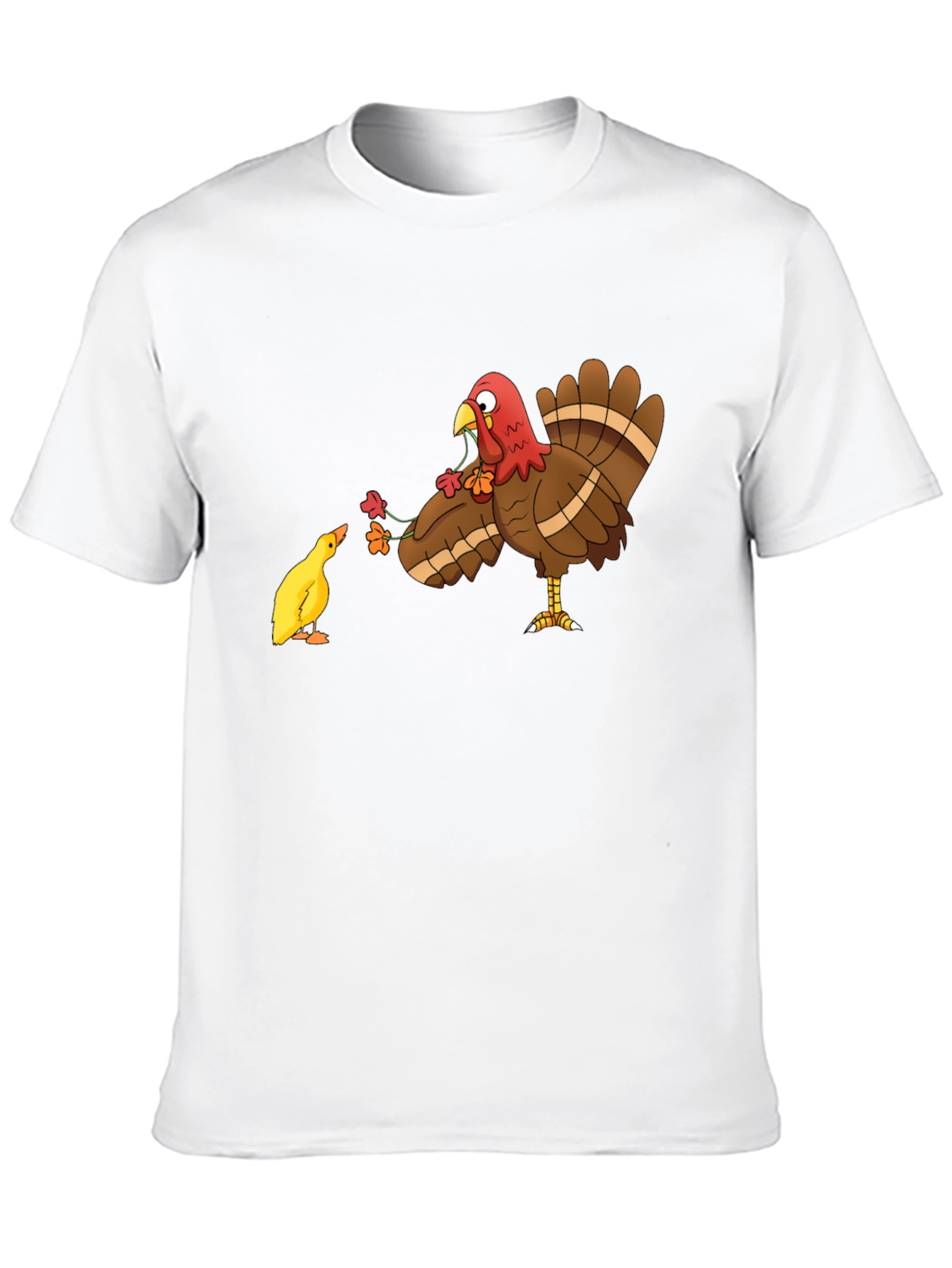 Thanksgiving Turkey & Chick T-Shirt - Holiday Graphic Tee
