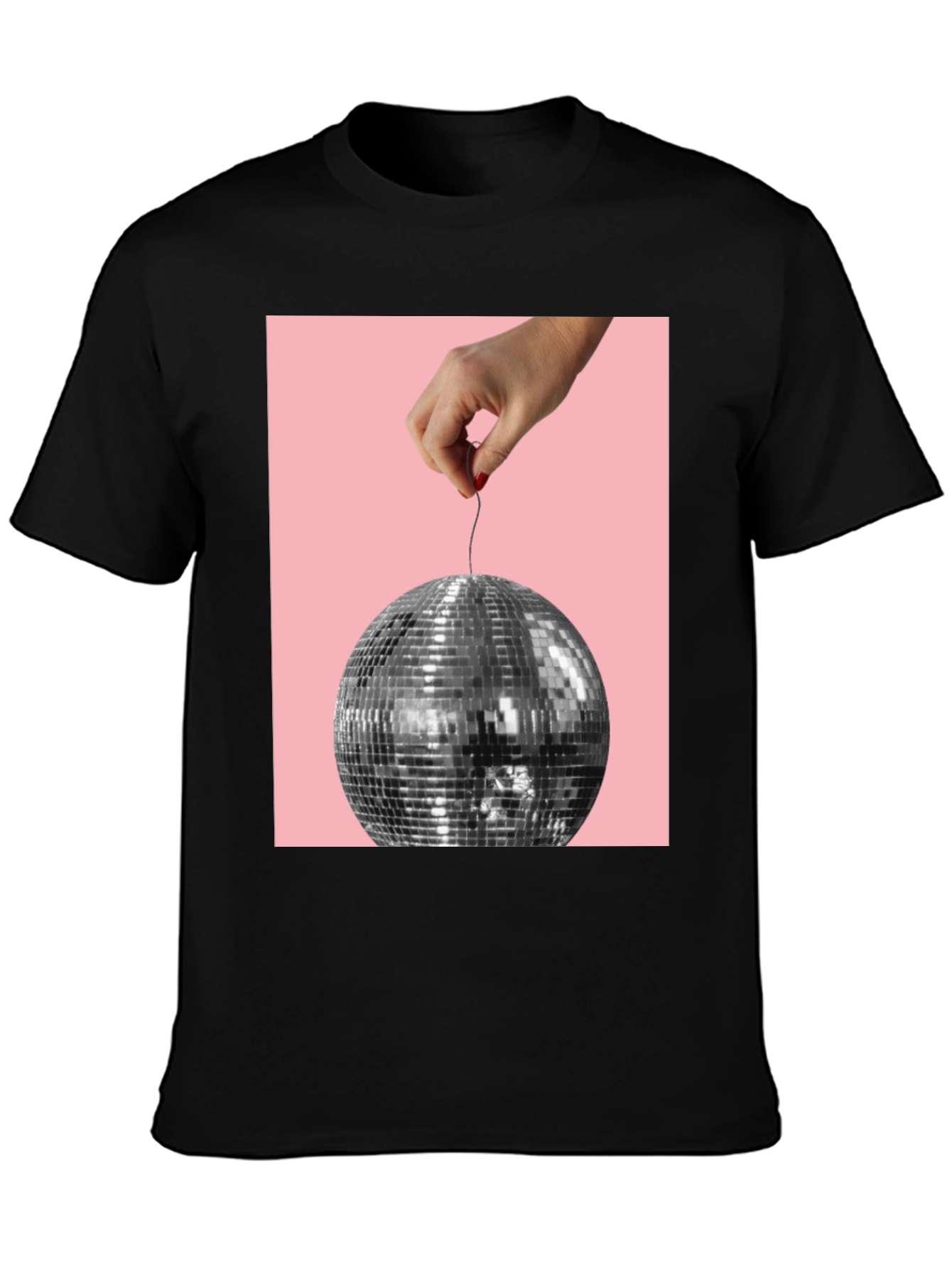 Disco Ball Graphic Tee - Stylish Party Shirt
