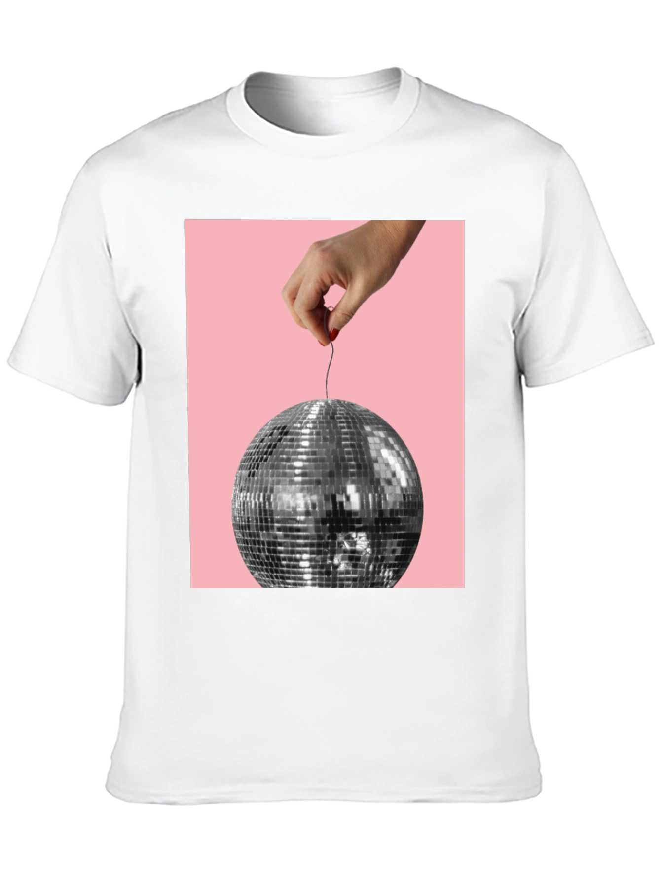 Disco Ball Graphic Tee - Stylish Party Shirt