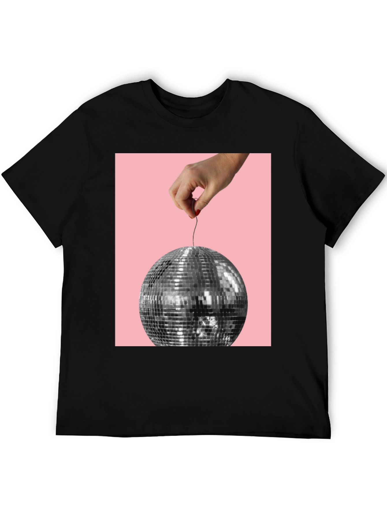 Disco Ball Graphic Tee - Stylish Party Shirt