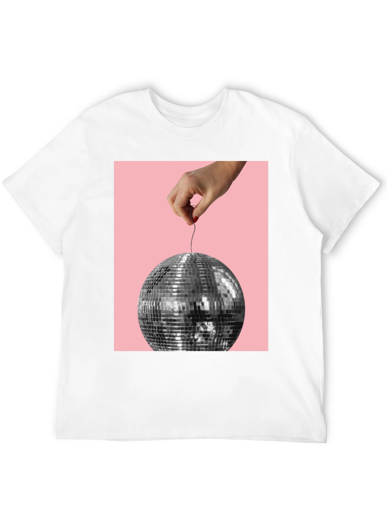 Disco Ball Graphic Tee - Stylish Party Shirt
