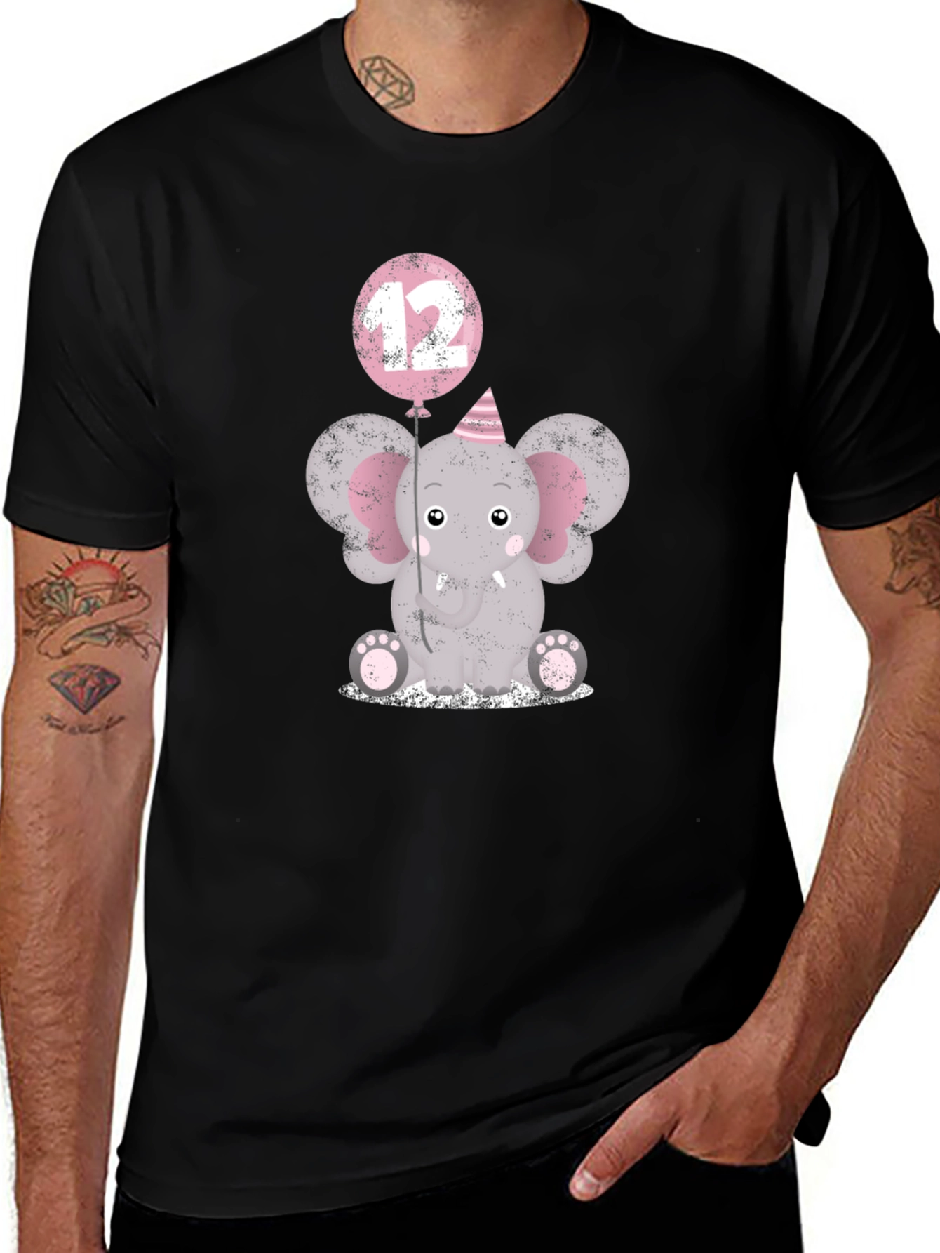 Cute Elephant 12th Birthday T-Shirt