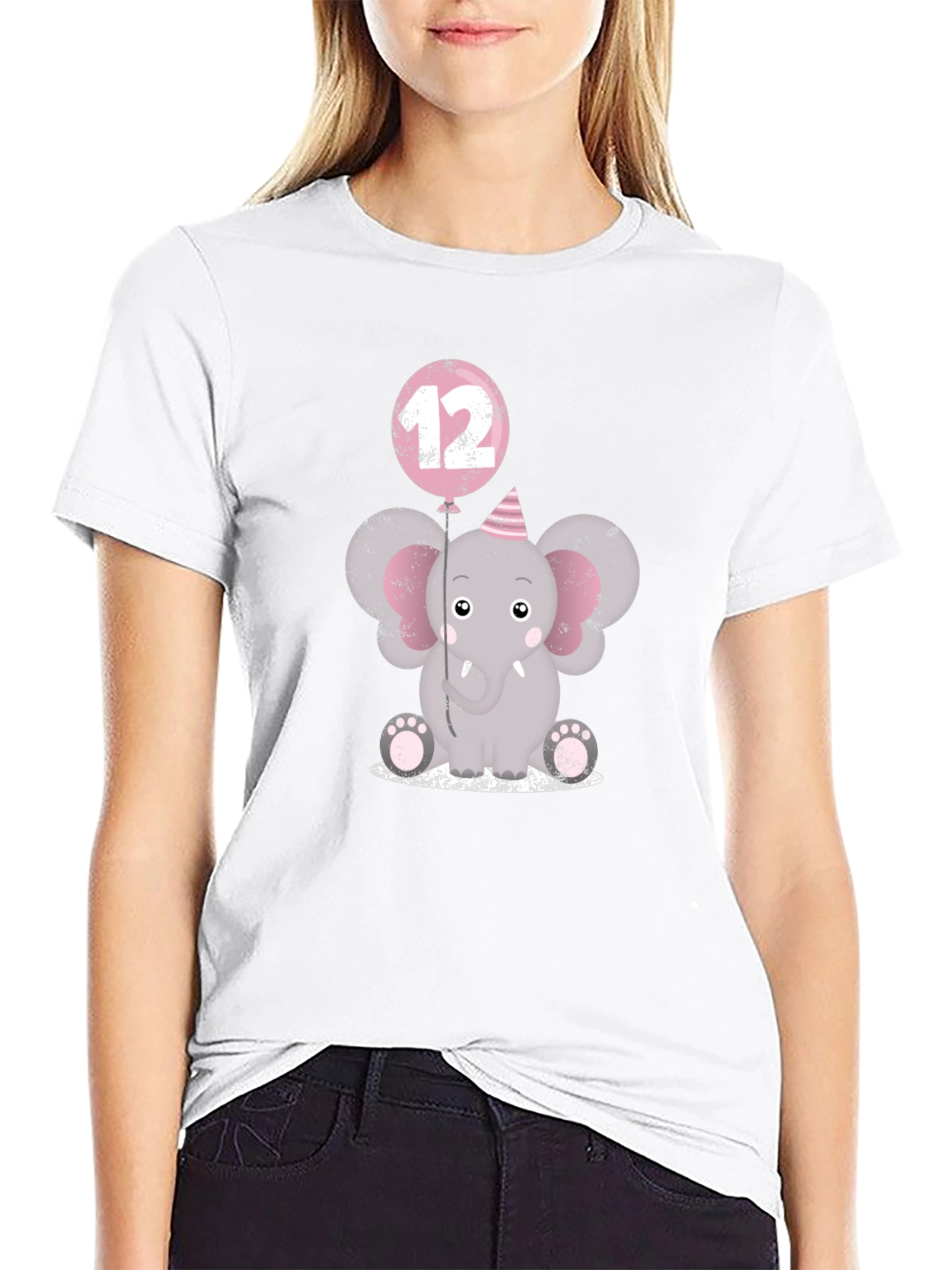 Cute Elephant 12th Birthday T-Shirt
