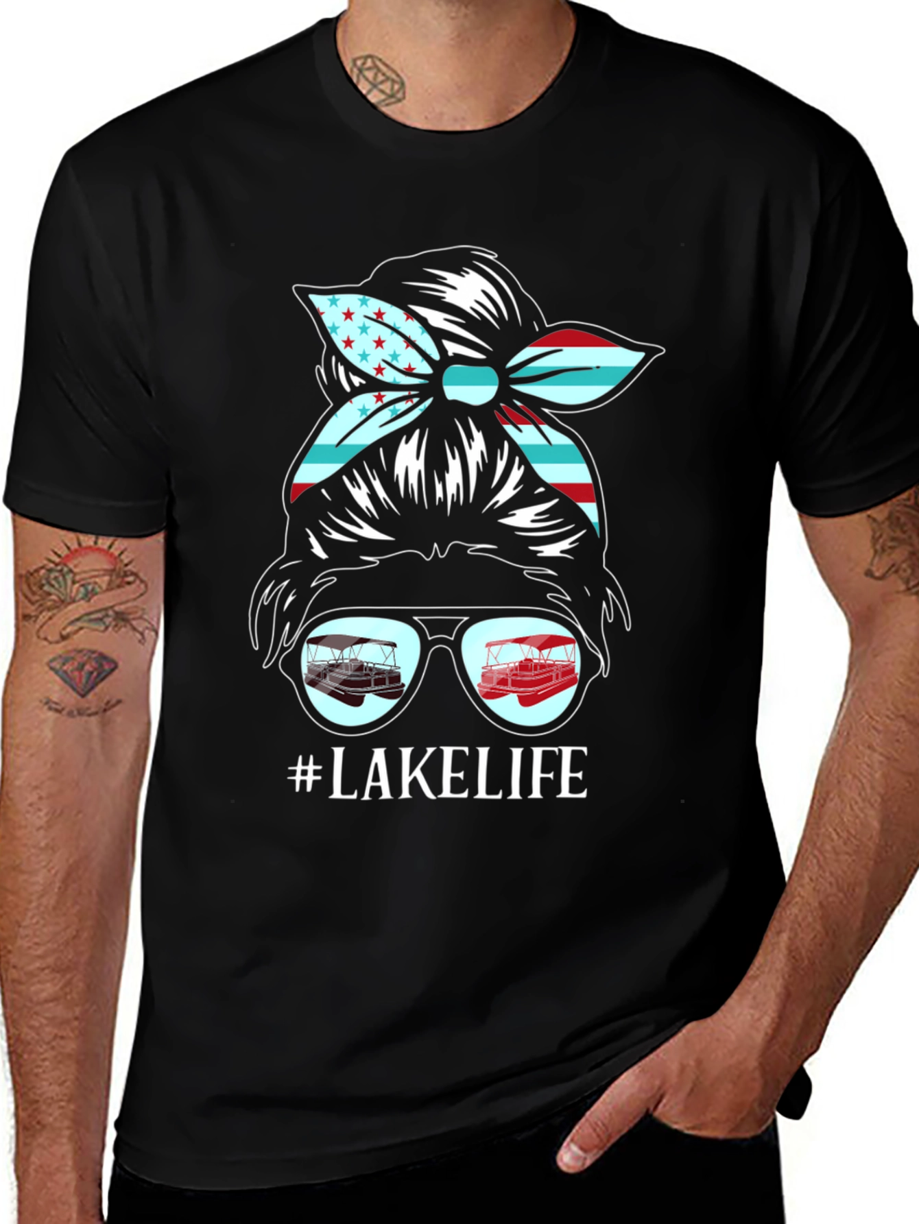 Lake Life Messy Bun T-Shirt