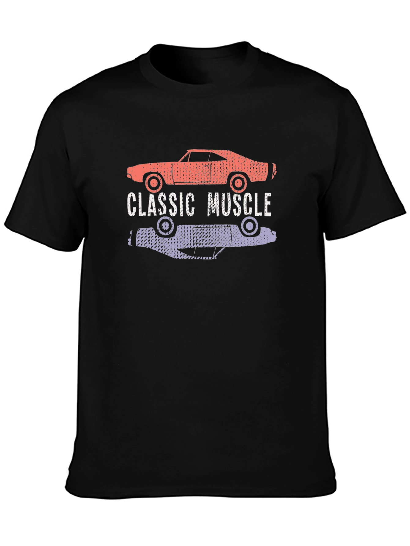 Classic Muscle Car Graphic Tee - Mens Black T-Shirt