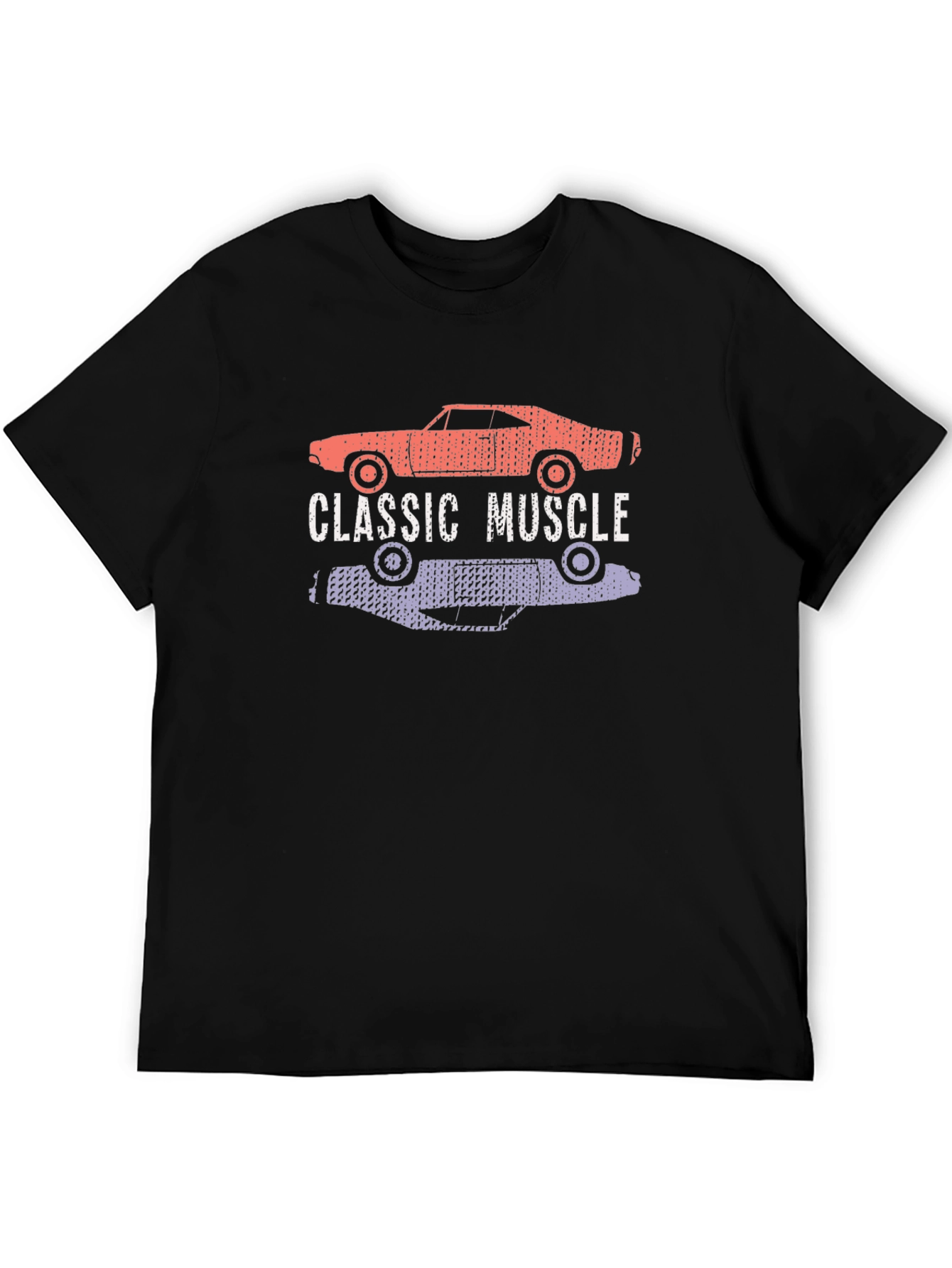 Classic Muscle Car Graphic Tee - Mens Black T-Shirt