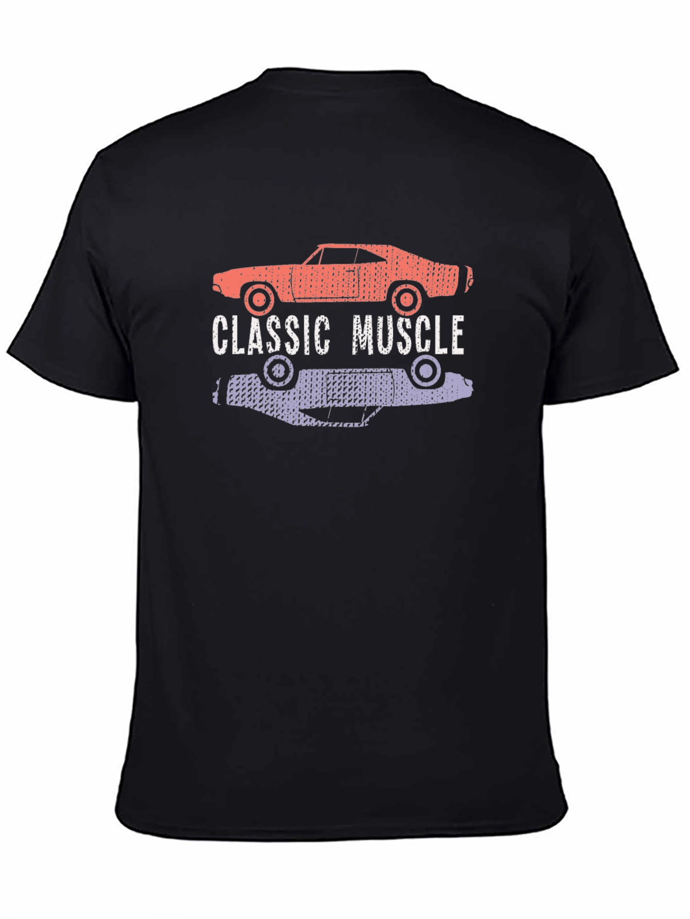 Classic Muscle Car Graphic Tee - Mens Black T-Shirt