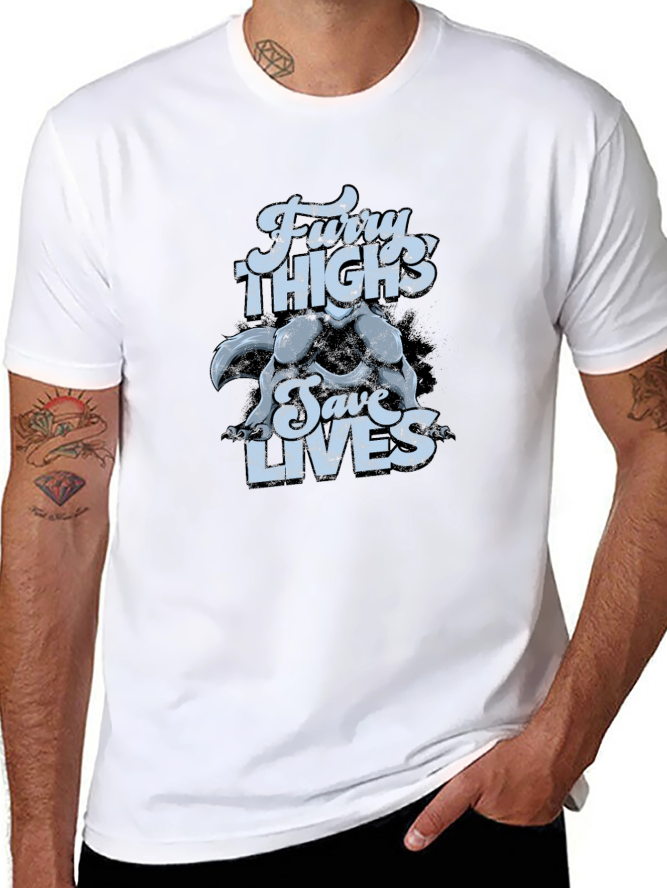 Furry Thighs Save Lives Graphic Tee