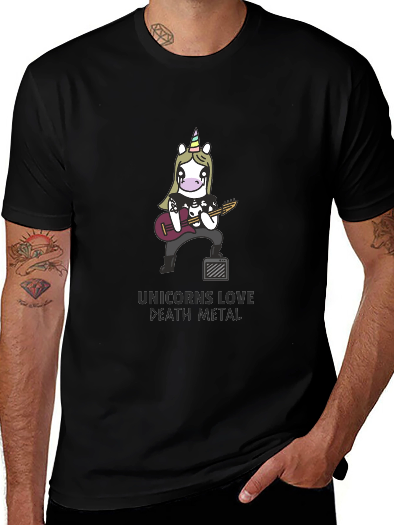 Unicorn Death Metal Black T-Shirt