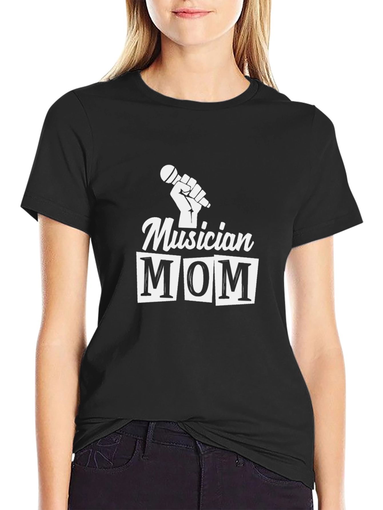 Musician Mom T-Shirt - Black Graphic Tee