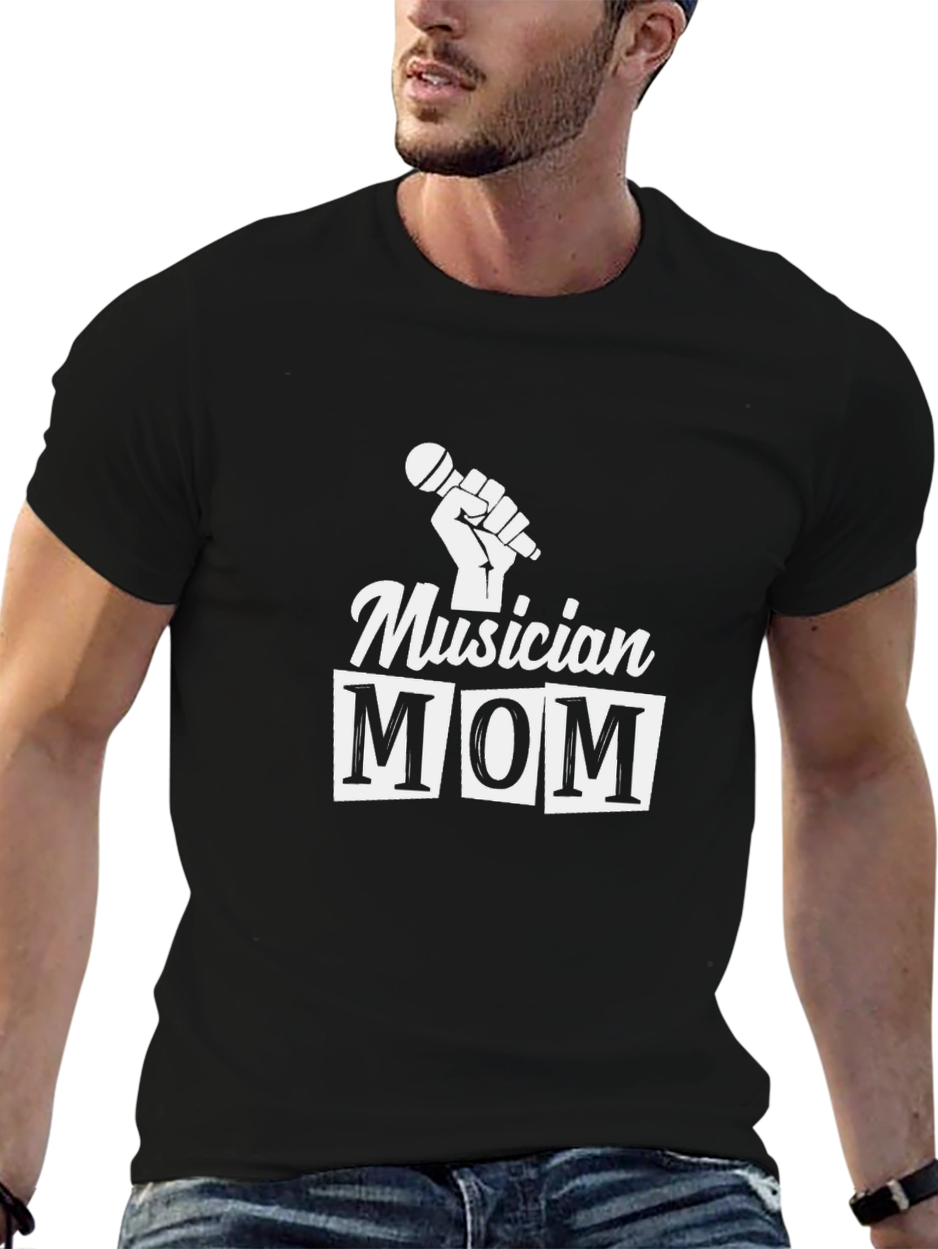 Musician Mom T-Shirt - Black Graphic Tee