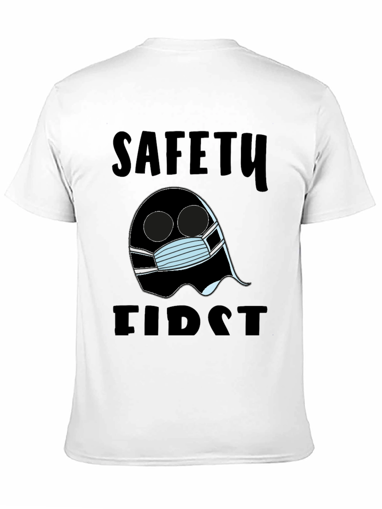 Safety First Ghost T-Shirt Halloween Costume Tee