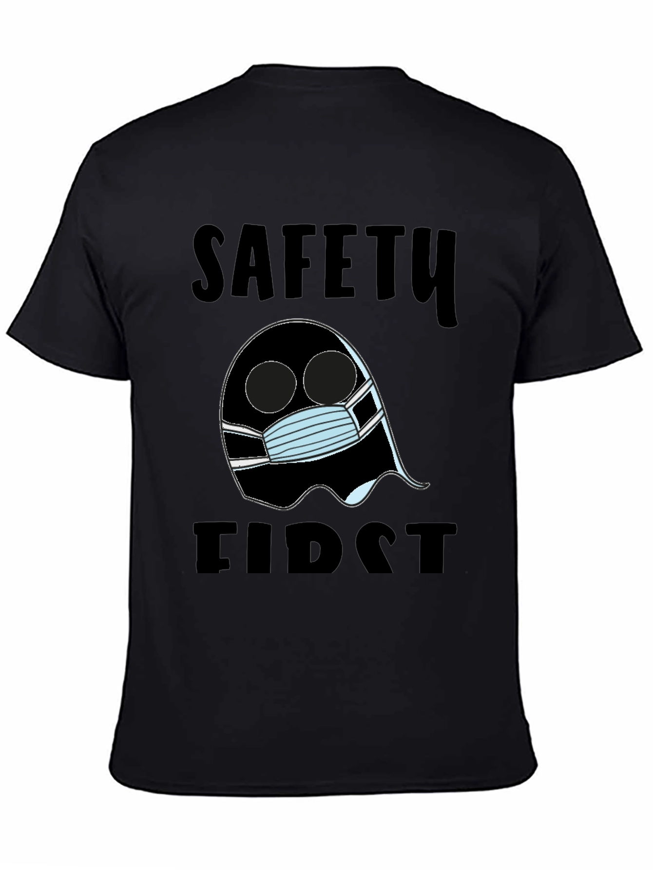 Safety First Ghost T-Shirt Halloween Costume Tee