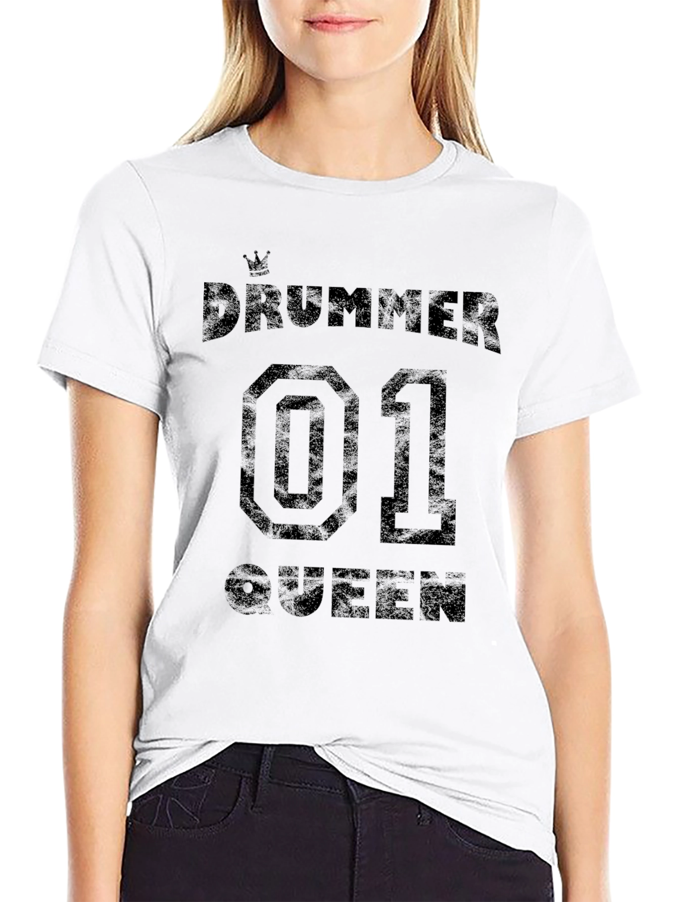 Drummer Queen 01 Black T-Shirt