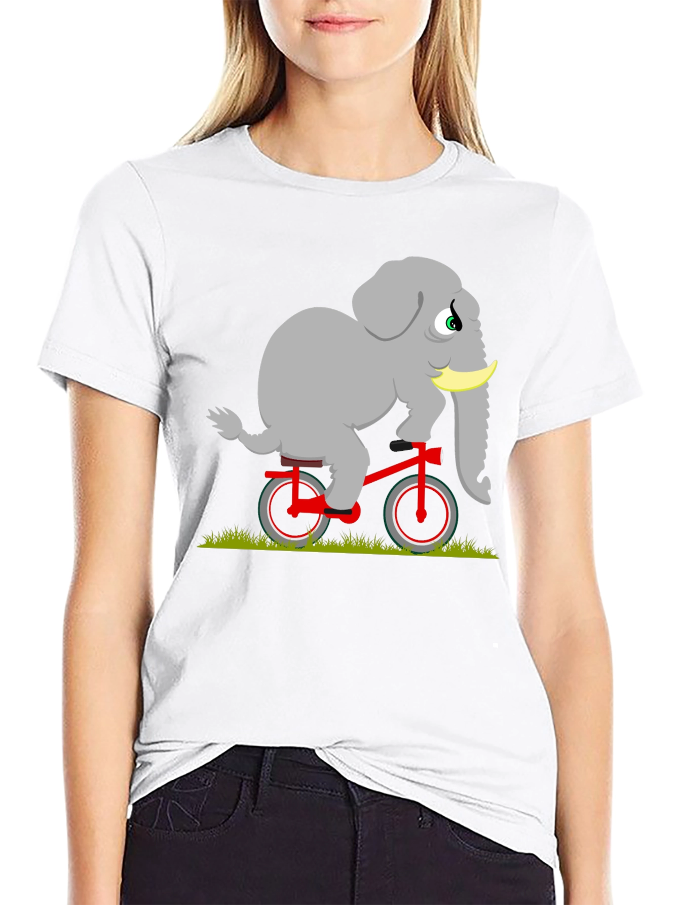 Elephant on Bicycle Graphic Tee