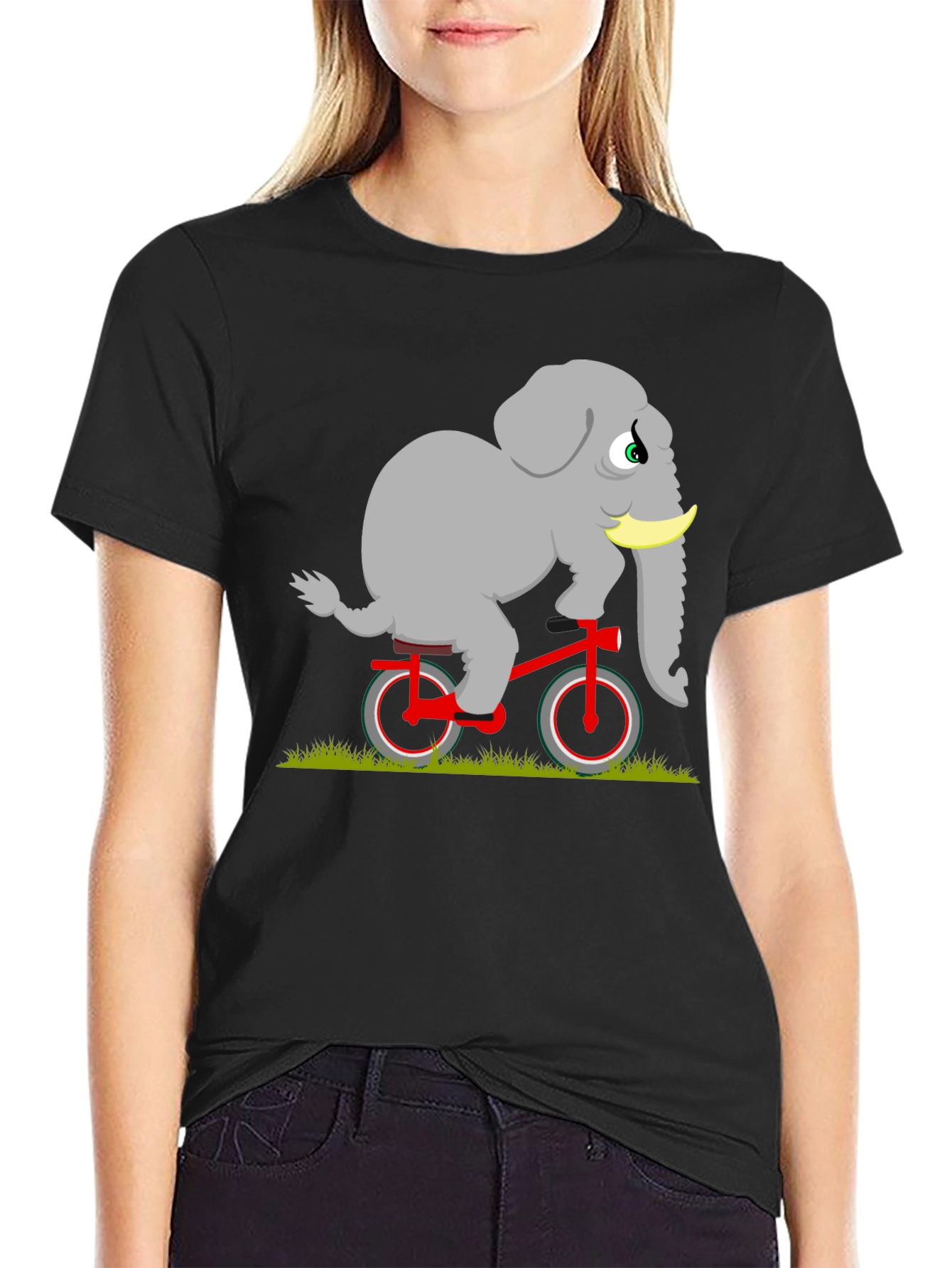 Elephant on Bicycle Graphic Tee