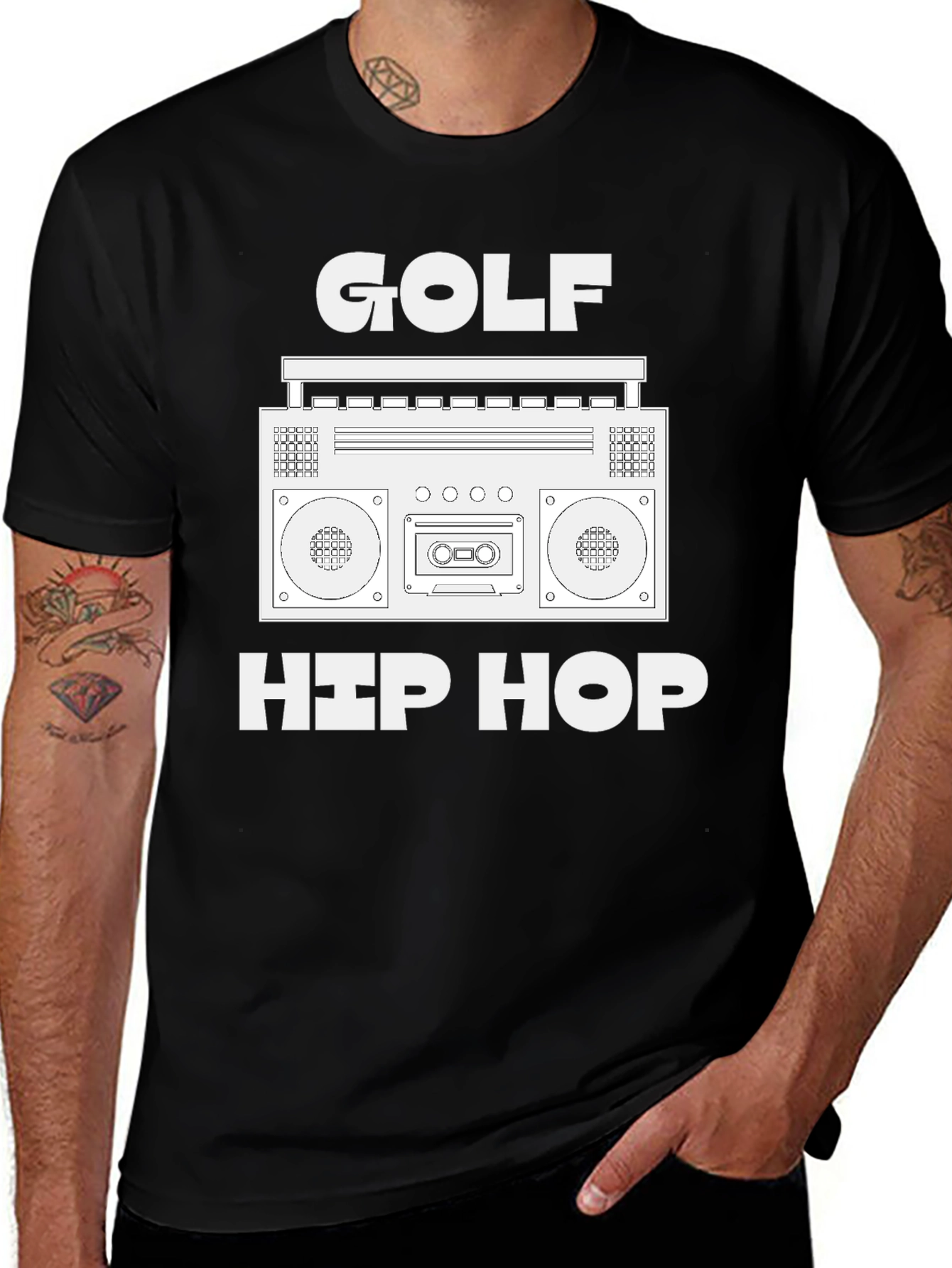 Golf Hip Hop Boombox Graphic Tee