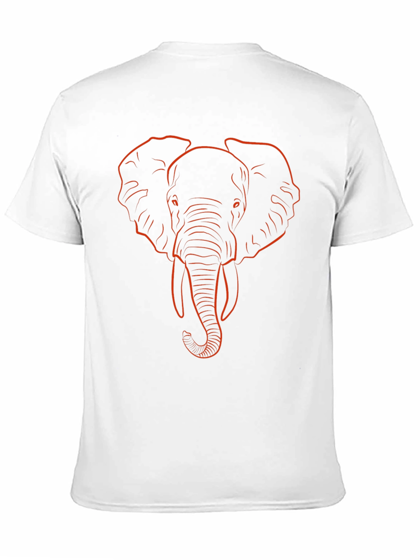 Elephant Outline Graphic Tee - Modern Style