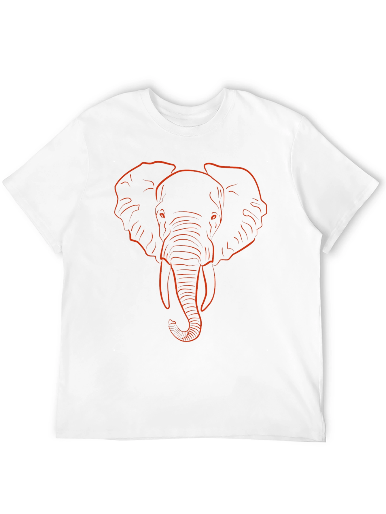 Elephant Outline Graphic Tee - Modern Style