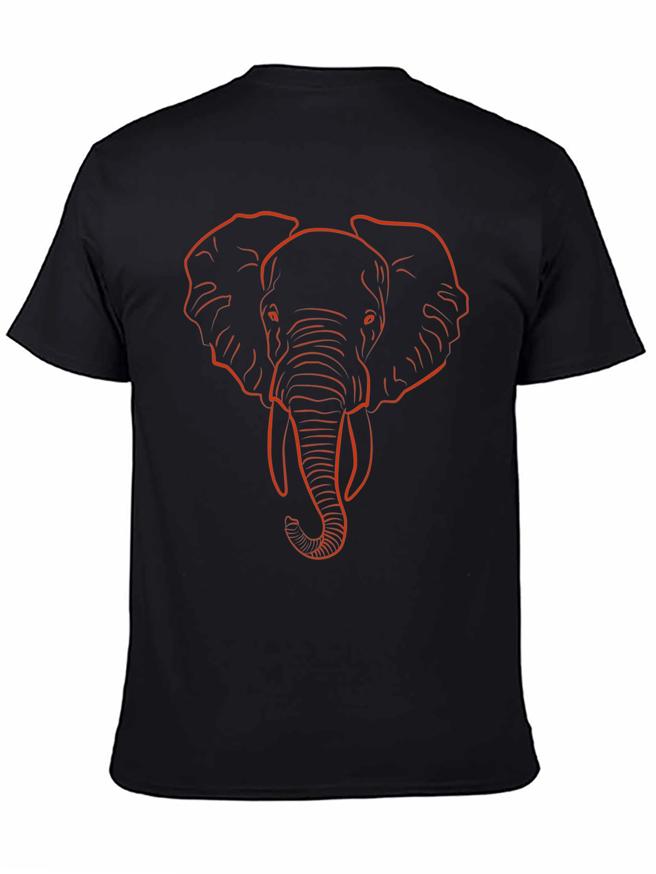Elephant Outline Graphic Tee - Modern Style