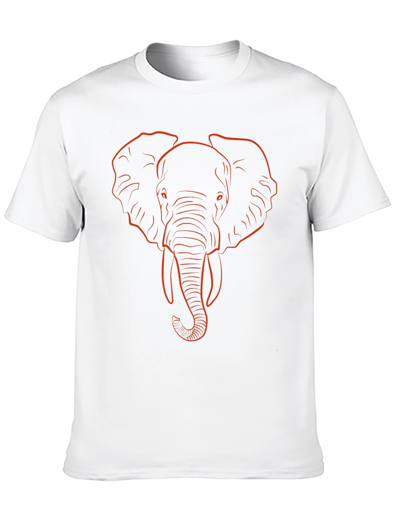 Elephant Outline Graphic Tee - Modern Style