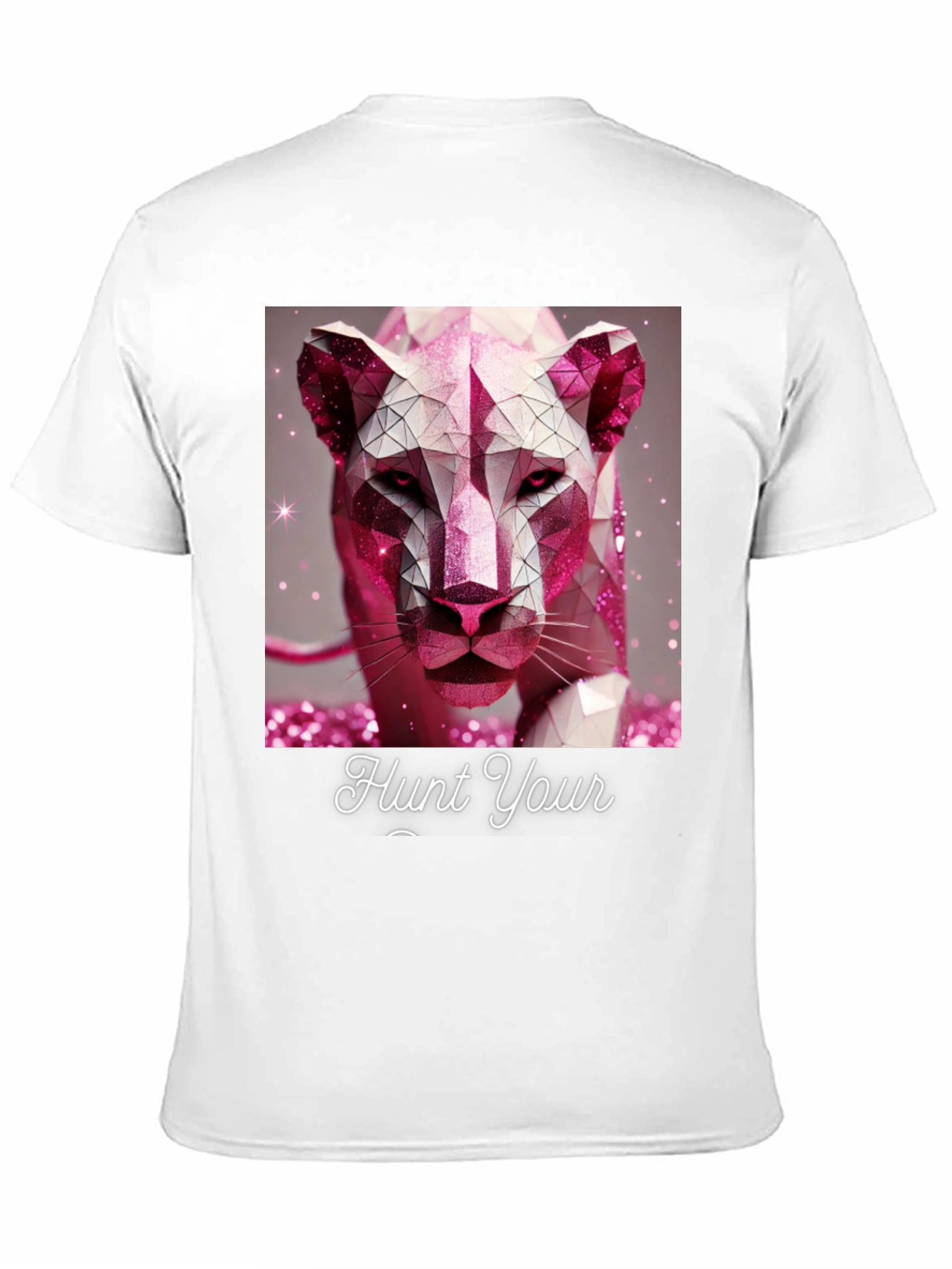Hunt Your Dreams T-Shirt - Geometric Pink Panther Design