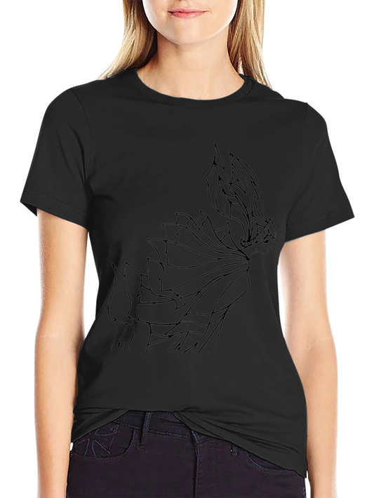 Black T-Shirt with Abstract Queen Graphic