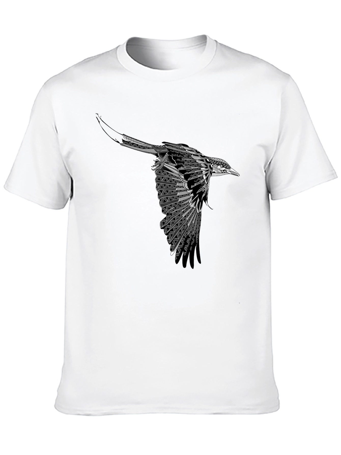 Black Bird Graphic Tee - Stylish Mens T-Shirt