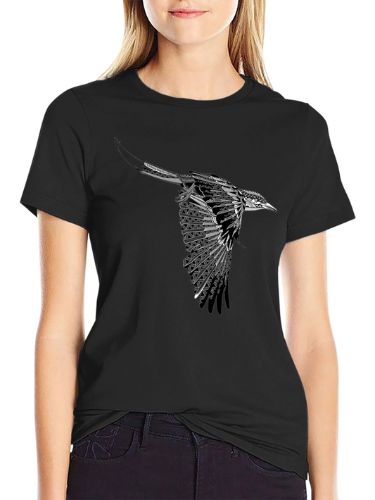 Black Bird Graphic Tee - Stylish Mens T-Shirt
