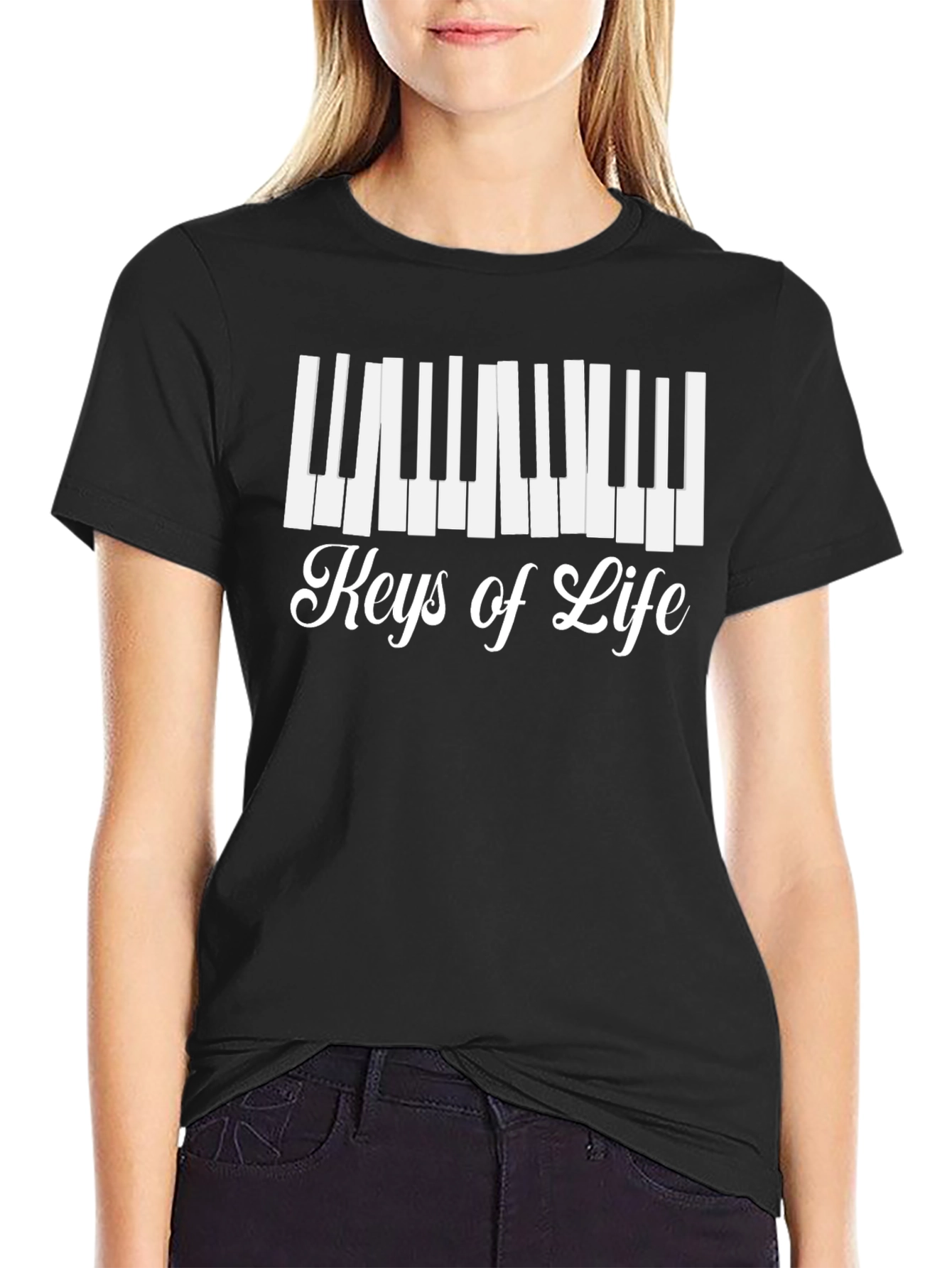 Keys of Life Graphic Tee - Musicians Black T-Shirt