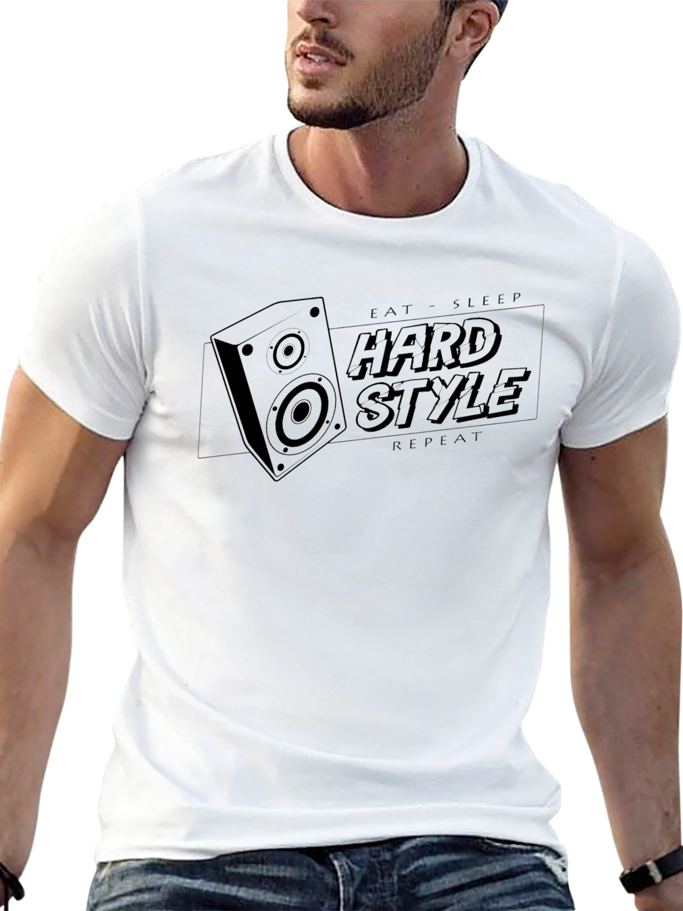 Hardstyle Music Speaker Graphic T-Shirt - Black
