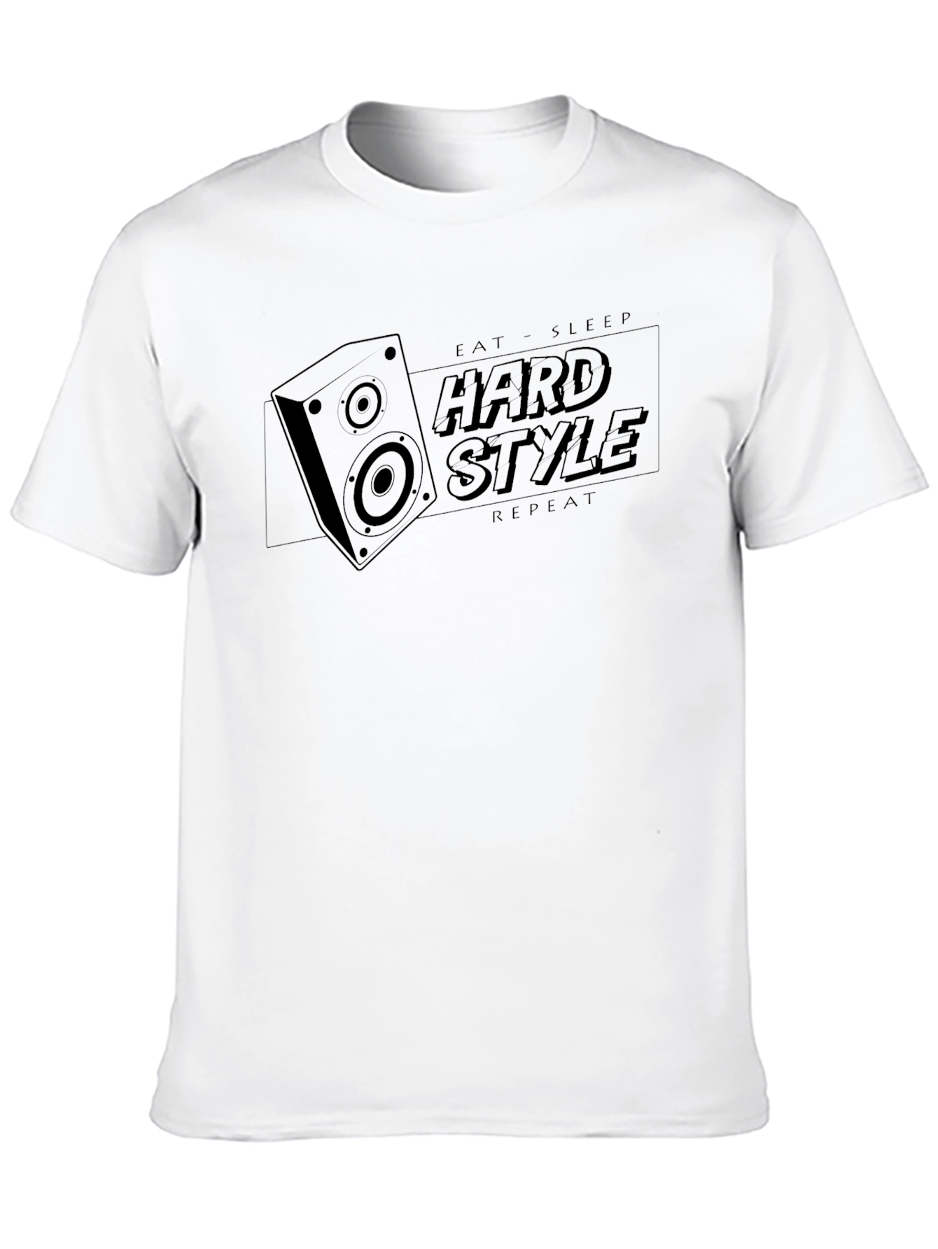 Hardstyle Music Speaker Graphic T-Shirt - Black