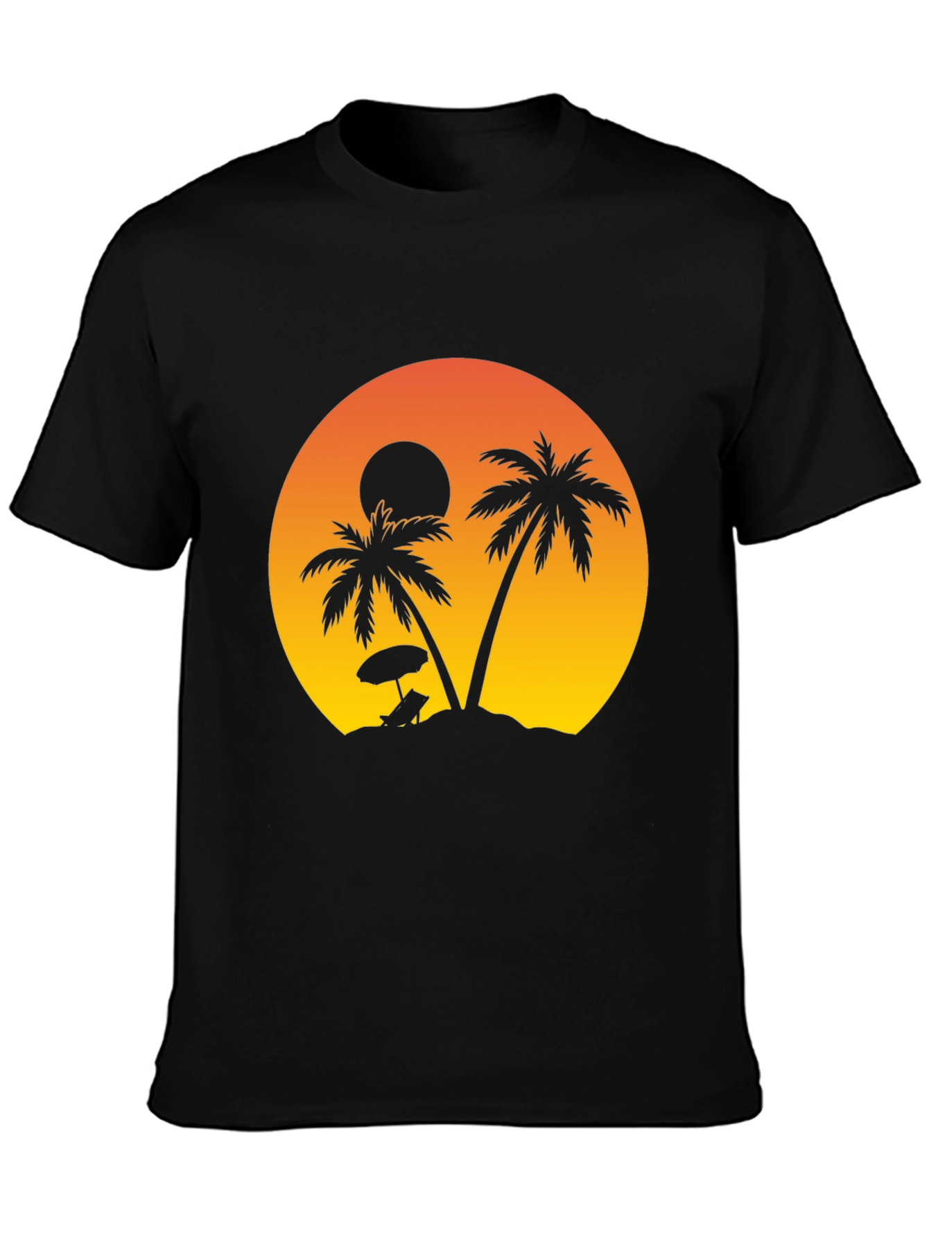 Sunset Beach Palm Tree T-Shirt
