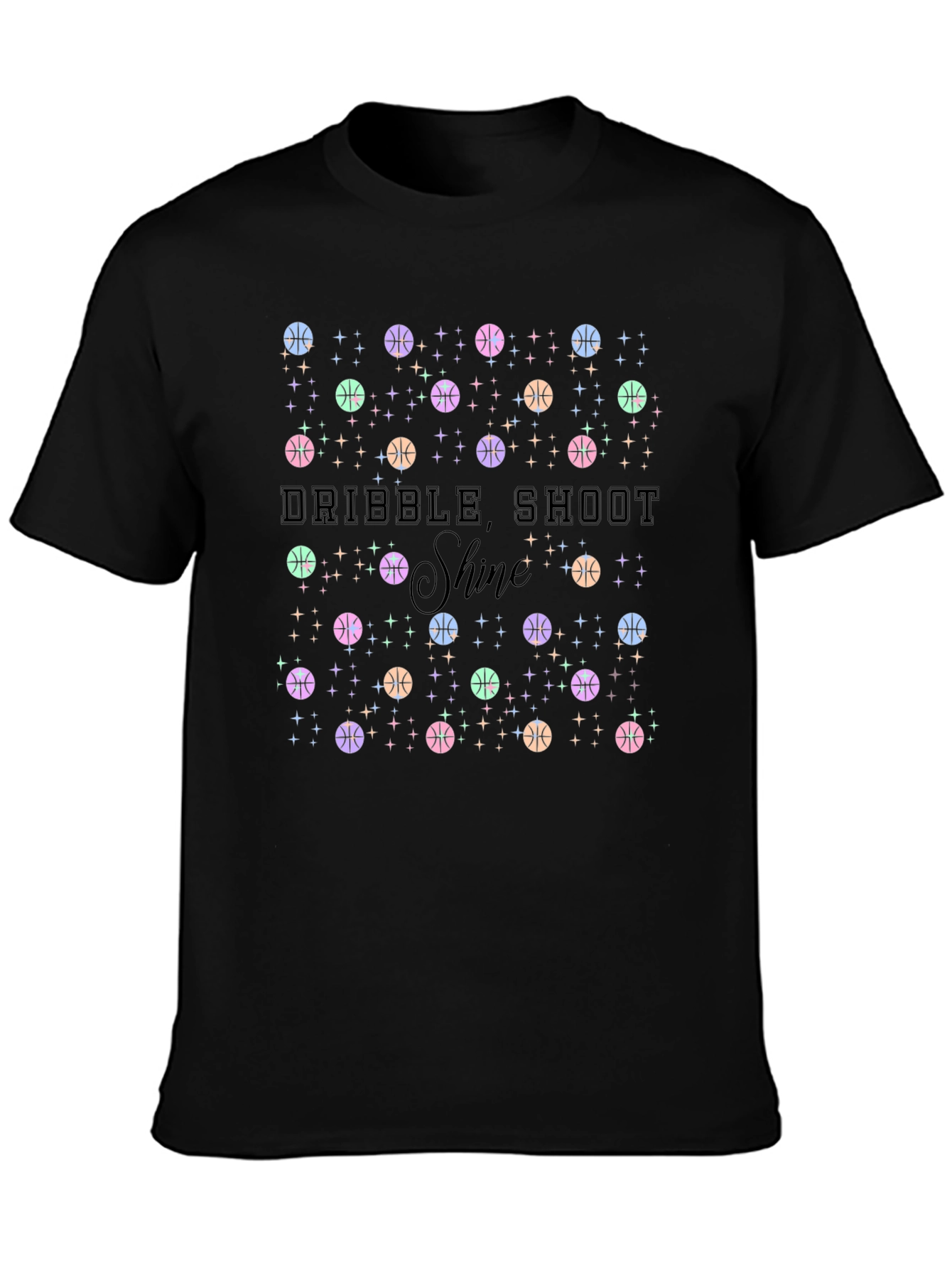 Dribble Shoot Shine Basketball T-Shirt