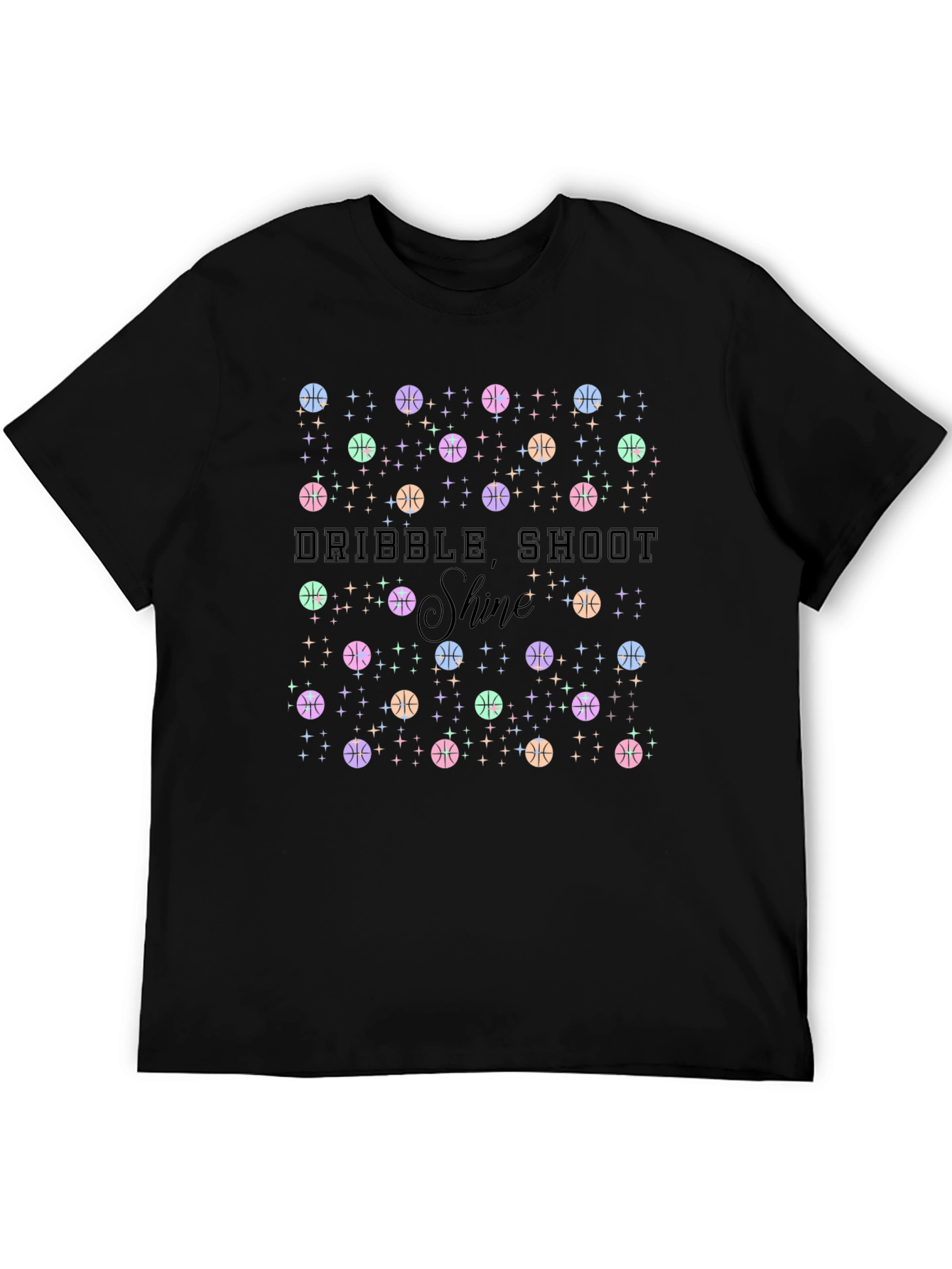 Dribble Shoot Shine Basketball T-Shirt