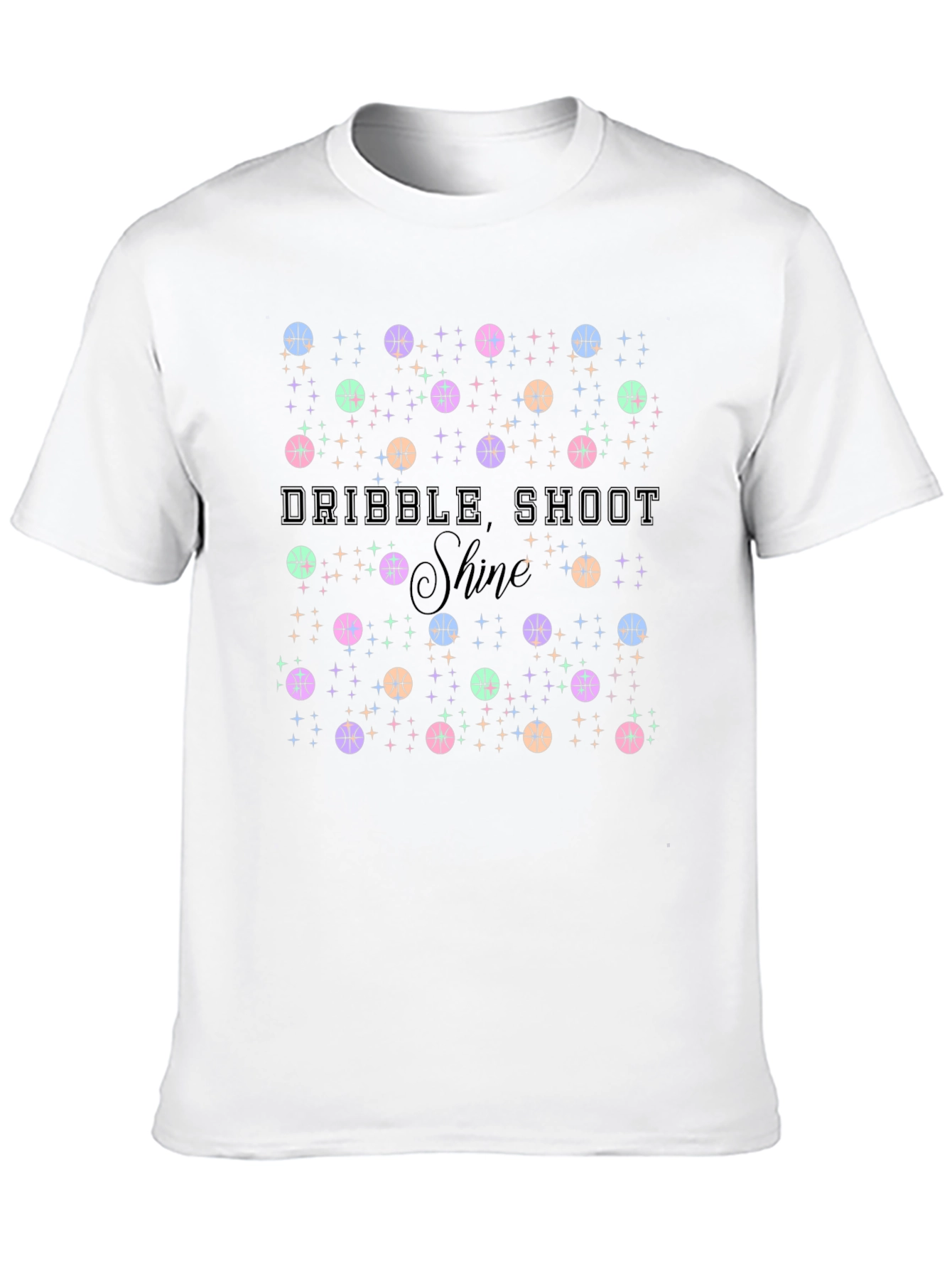 Dribble Shoot Shine Basketball T-Shirt