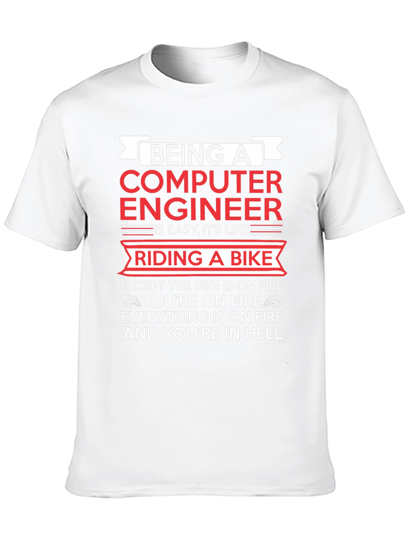 Computer Engineer Bike Fire T-Shirt