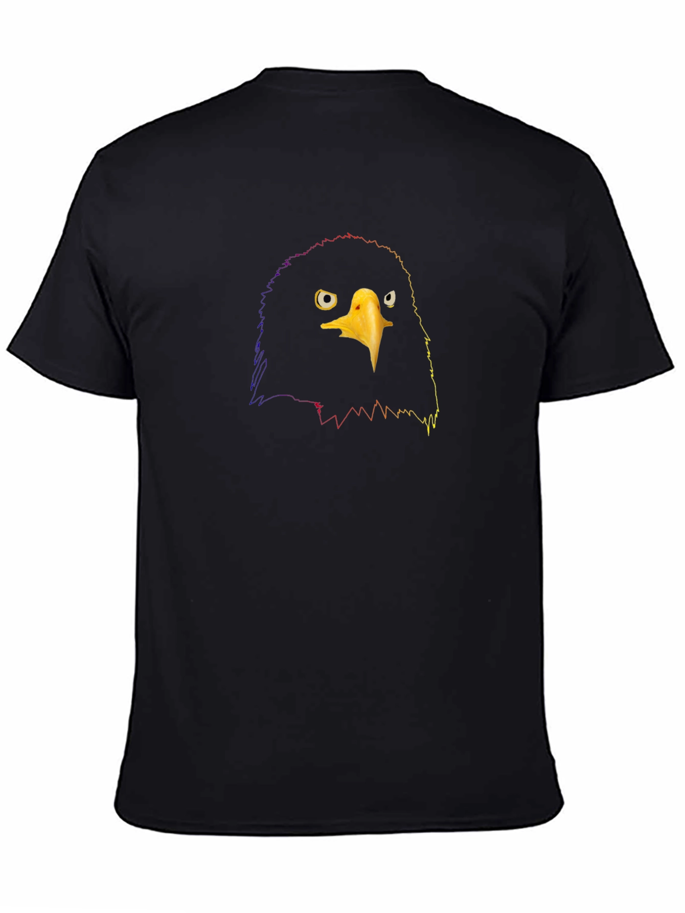 Bold Eagle Graphic Tee - Black Cotton T-Shirt