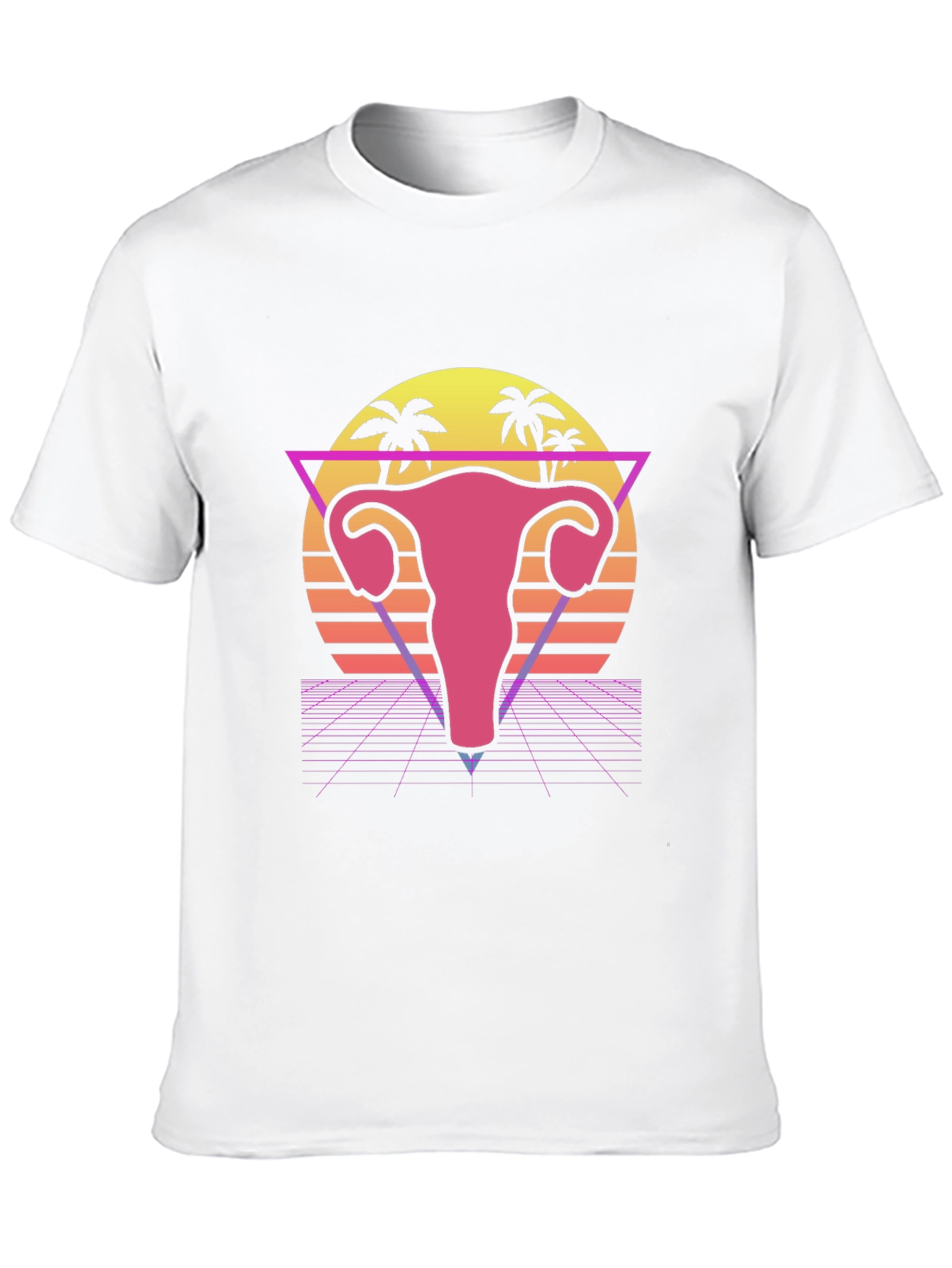 Retro Uterus T-Shirt - Synthwave Graphic Tee