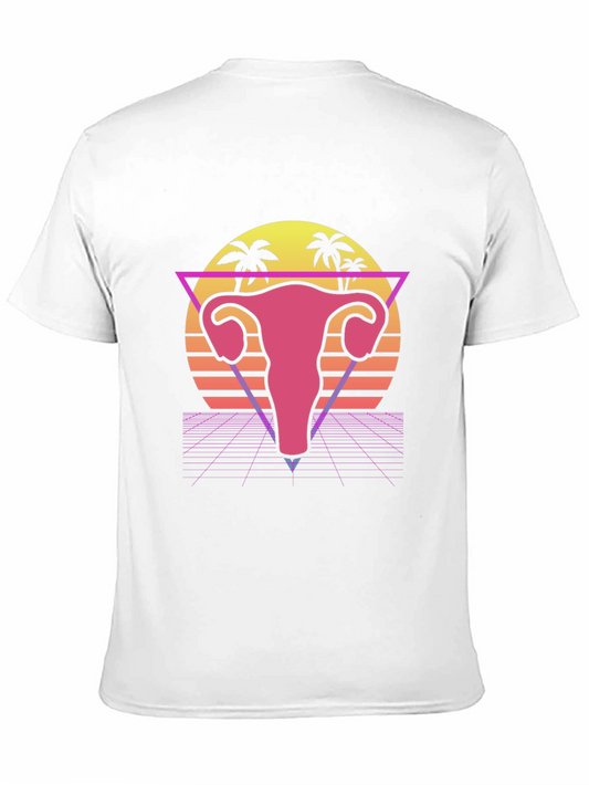 Retro Uterus T-Shirt - Synthwave Graphic Tee