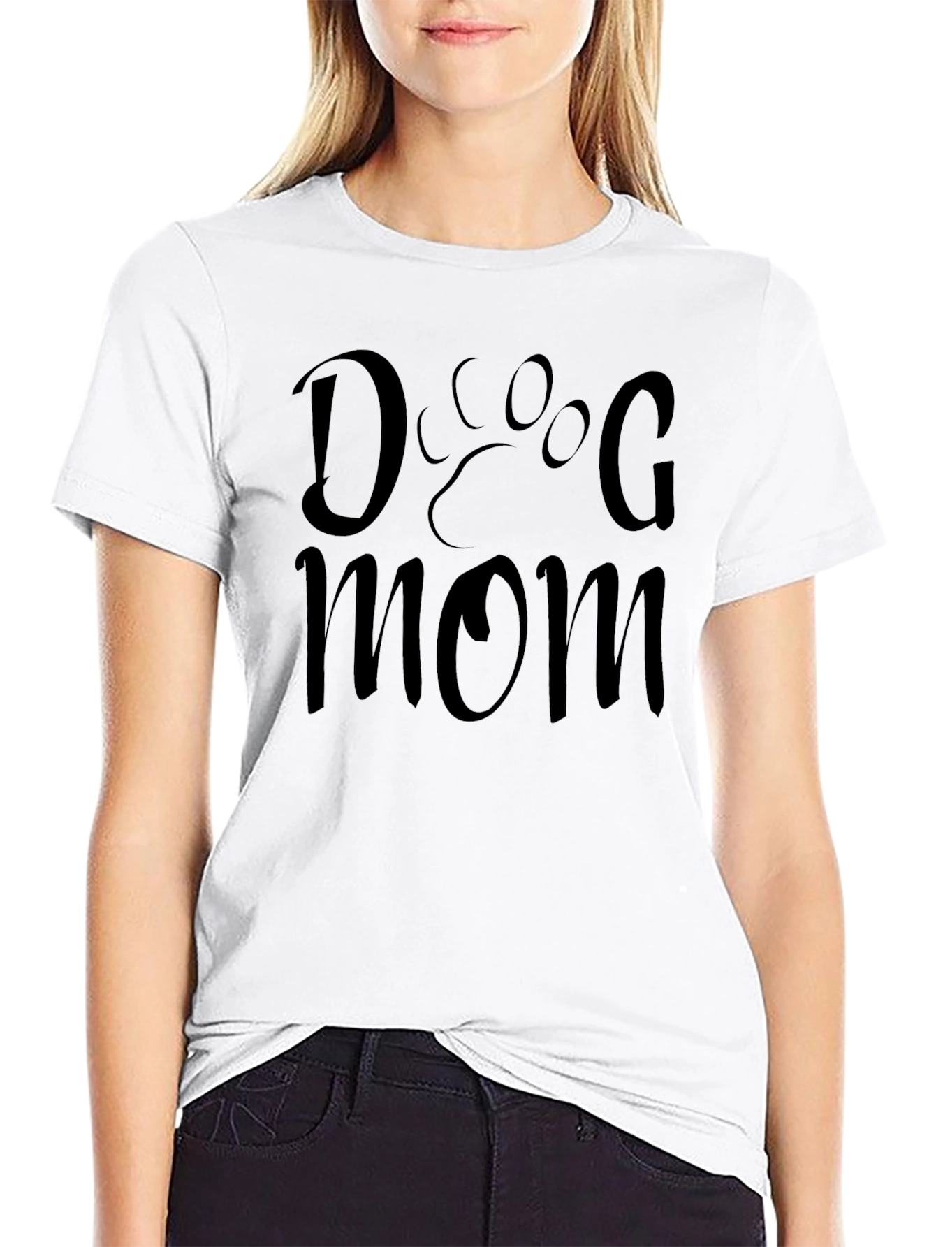 Dog Mom Graphic T-Shirt - Black Unisex Tee