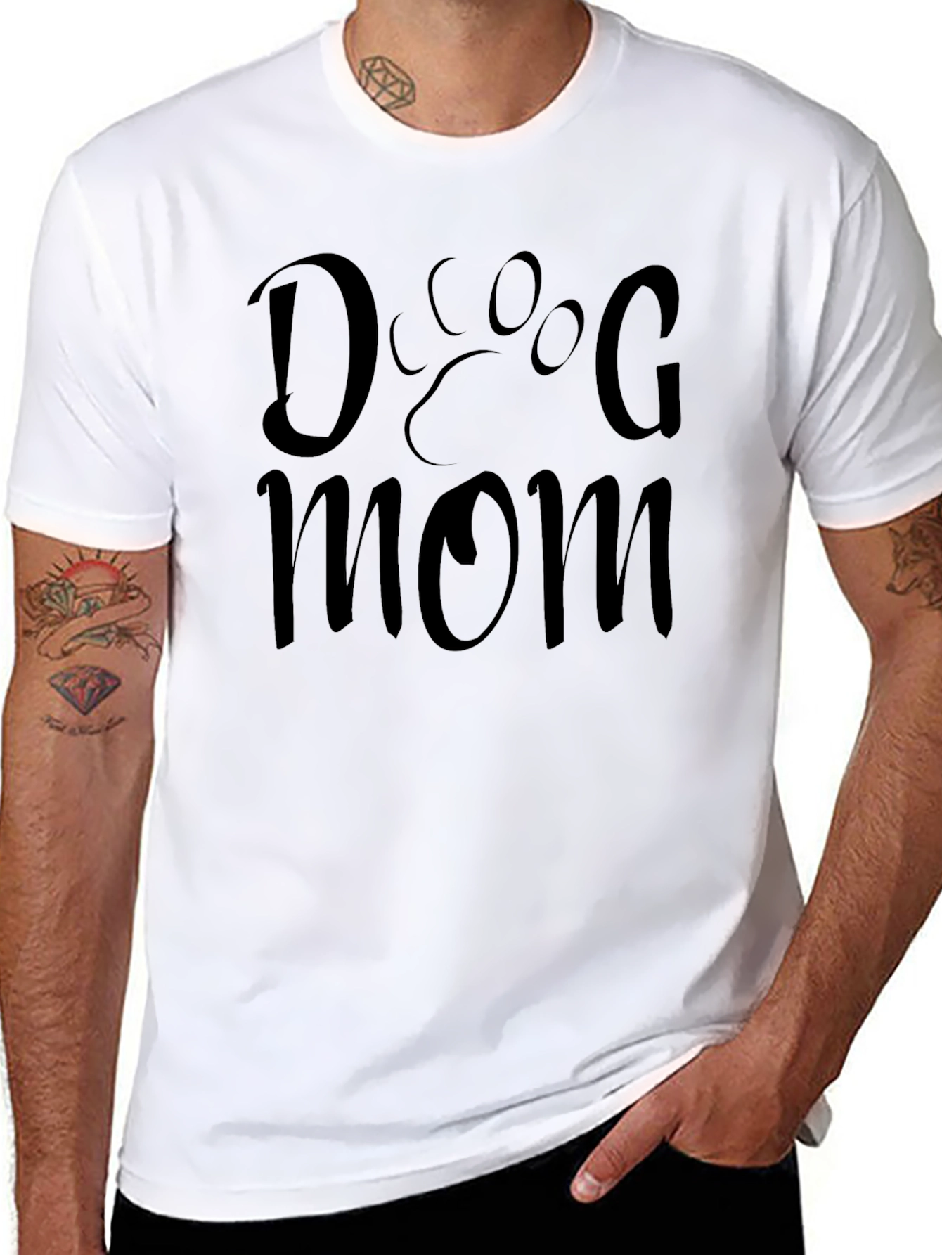 Dog Mom Graphic T-Shirt - Black Unisex Tee