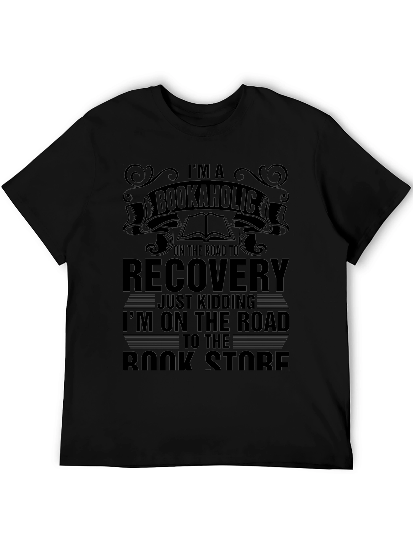 Bookaholic T-Shirt: Road to Bookstore Funny Novelty Tee