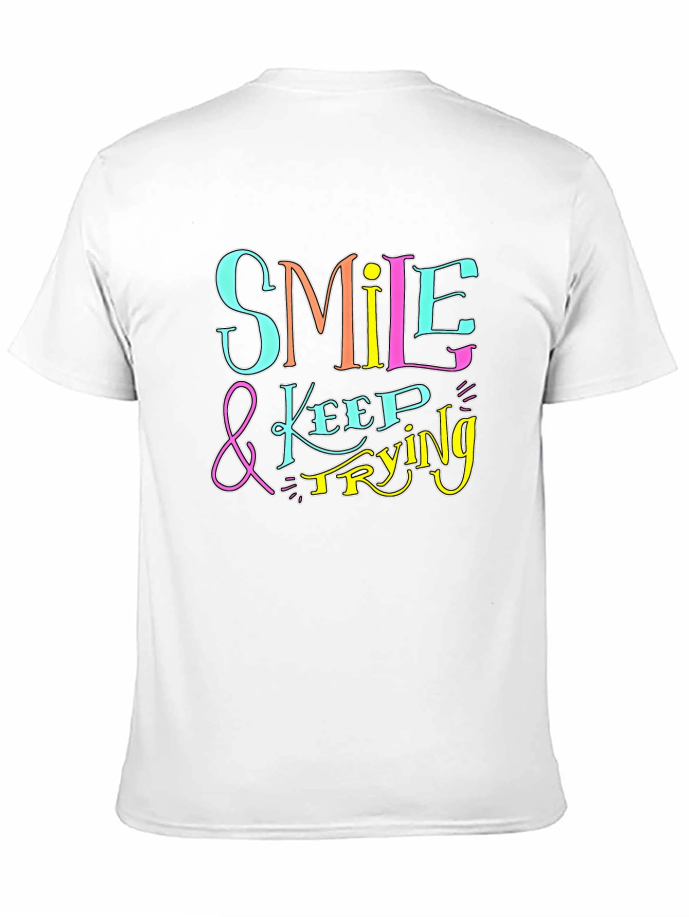 Smile & Keep Trying Black Graphic Tee